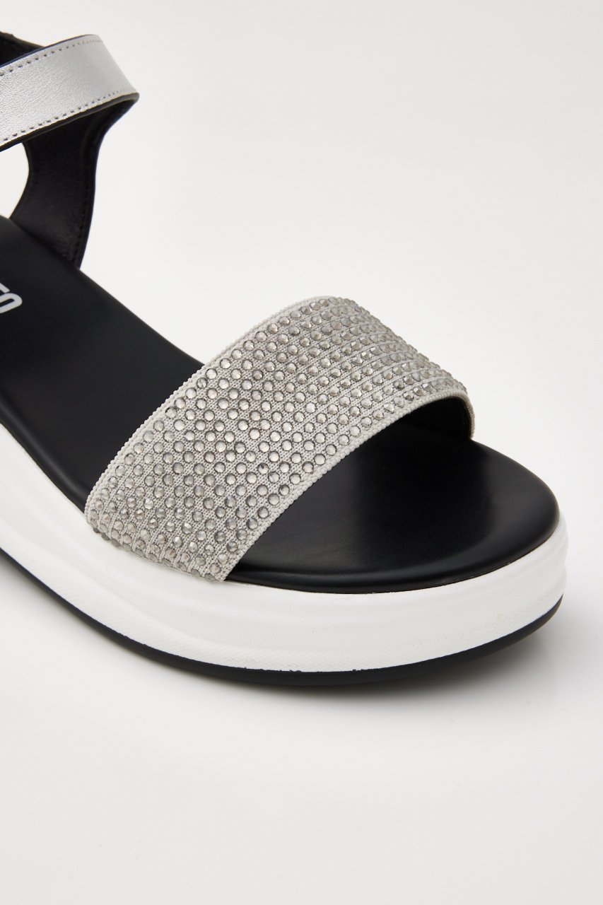 【スタッカート/STACCATO】のフーゴスポーティーヒールサンダル 人気、トレンドファッション・服の通販 founy(ファニー) 　ファッション　Fashion　レディースファッション　Fashion for Women　おすすめ　Recommended / Our Picks　サンダル　Sandals, Summer Shoes　シルバー　Silver, Metallic Silver　ストーン　Stone, Gem-Like　トレンド　Trend, Trending Now　エレガント 上品　Elegant　今季　This Season, Current Season　軽量　Lightweight, Ultra Light　other-7|ID: prp329100004610647 ipo3291000000035944096