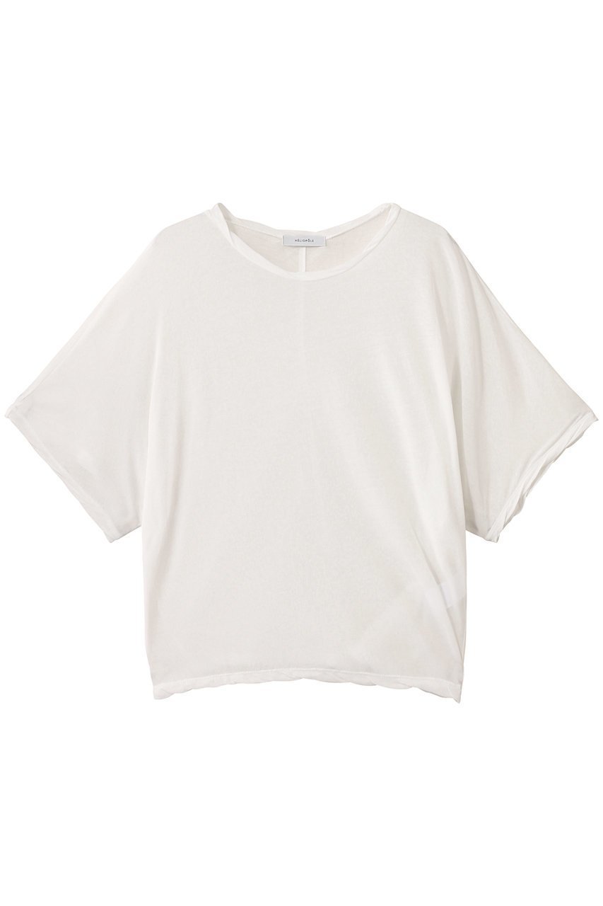 【エリオポール/heliopole】のシアーコットン ドルマンスリーブTシャツ 人気、トレンドファッション・服の通販 founy(ファニー) 　ファッション　Fashion　レディースファッション　Fashion for Women　トップス・カットソー　Cut & Sew Tops　シャツ・ブラウス・オフィスカジュアル　Elegant Blouses & Button-Ups　ロングTシャツ・Tシャツ　Longline T-Shirts & Tees　カットソー・ベーシックTシャツ　Cut-and-Sewn Tops / Stretch Tees & Basics　2025年　2025　2025-2026秋冬・A/W　Autumn/Winter 2025–26 AW25–26　ショート　Short, Short Length　スリーブ　Sleeve, Long Sleeve / Short Sleeve　トレンド　Trend, Trending Now　ボトム　Bottoms, Lower Wear　定番　Standard, Basic Item　A/W・秋冬　Autumn/Winter　 other-1|ID: prp329100004610649 ipo3291000000032989370