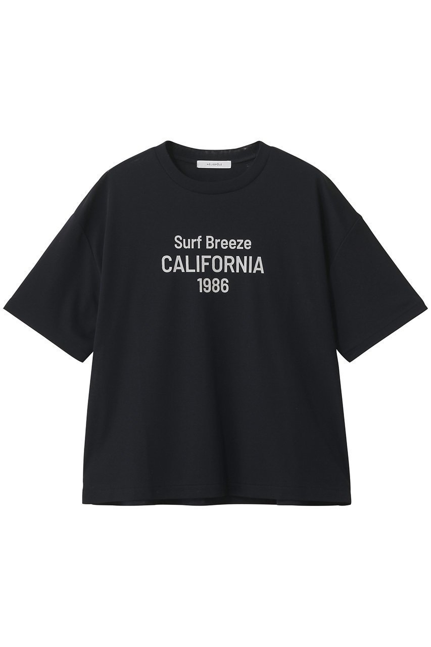 【エリオポール/heliopole】のCALIFORNIA ロゴTシャツ インテリア・キッズ・メンズ・レディースファッション・服の通販 founy(ファニー) 　ファッション　Fashion　レディースファッション　Fashion for Women　トップス・カットソー　Cut & Sew Tops　シャツ・ブラウス・オフィスカジュアル　Elegant Blouses & Button-Ups　ロングTシャツ・Tシャツ　Longline T-Shirts & Tees　カットソー・ベーシックTシャツ　Cut-and-Sewn Tops / Stretch Tees & Basics　2025年　2025　2025-2026秋冬・A/W　Autumn/Winter 2025–26 AW25–26　シアー　Sheer, See-Through　ショート　Short, Short Length　シンプル　Simple, Minimal　スリーブ　Sleeve, Long Sleeve / Short Sleeve　A/W・秋冬　Autumn/Winter　ネイビー|ID: prp329100004610651 ipo3291000000032989387