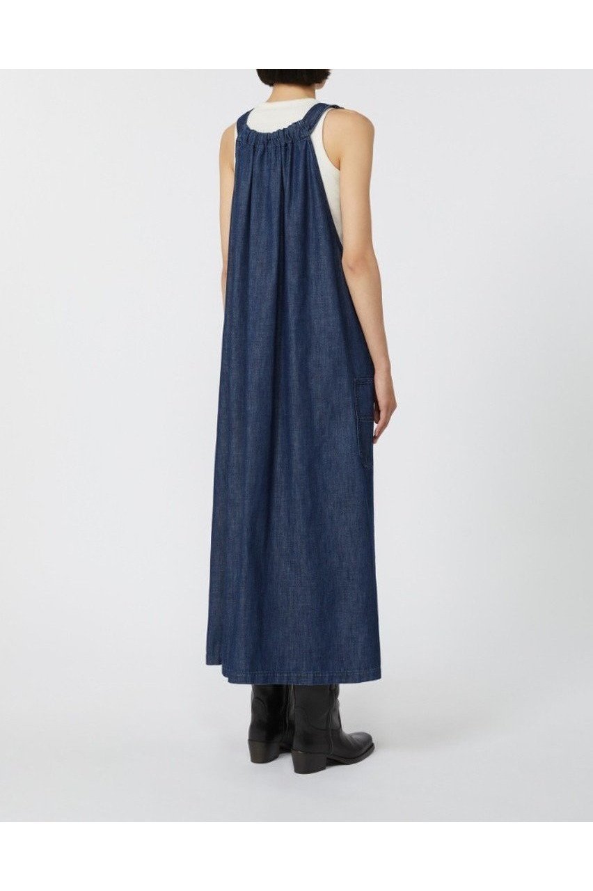 【マックスマーラ/Max Mara】の【Weekend Max Mara】KISS デニムドレス 人気、トレンドファッション・服の通販 founy(ファニー) 　ファッション　Fashion　レディースファッション　Fashion for Women　ワンピース　Dresses　フォーマル・パーティードレス・結婚式用ドレス　Elegant & Casual Dresses　チュニック　Tunic Tops & Dresses　2025年　2025　2025-2026秋冬・A/W　Autumn/Winter 2025–26 AW25–26　ギャザー　Gathered, Ruffled　サスペンダー　Suspenders, Braces　チュニック　Tunic, Long Top　デニム　Denim, Jeans Material　ドレス　Dress, One-Piece　パッチ　Patch, Appliqué　フレア　Flare, Flared　ポケット　Pocket, Pocket Detail　ロング　Long, Long-Length　A/W・秋冬　Autumn/Winter　other-7|ID: prp329100004610657 ipo3291000000032989455
