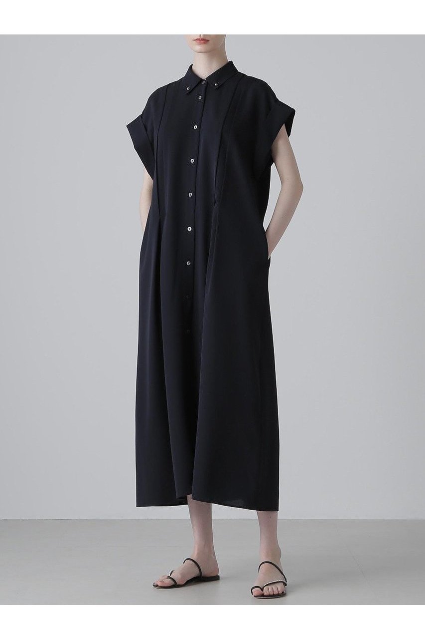 【アドーア/ADORE】のドライタッチツイルワンピース 人気、トレンドファッション・服の通販 founy(ファニー) 　ファッション　Fashion　レディースファッション　Fashion for Women　ワンピース　Dresses　チュニック　Tunic Tops & Dresses　スリーブ　Sleeve, Long Sleeve / Short Sleeve　ダウン　Down, Puffer　チュニック　Tunic, Long Top　ツイル　Twist, Twisted Detail　ドレス　Dress, One-Piece　ドレープ　Drape, Draping Fabric　ハーフ　Half, Half-Length　フレア　Flare, Flared　メタル　Metal, Metal Parts　ロング　Long, Long-Length　エレガント 上品　Elegant　新作・新入荷　New Arrivals / New In　other-2|ID: prp329100004610662 ipo3291000000032989488