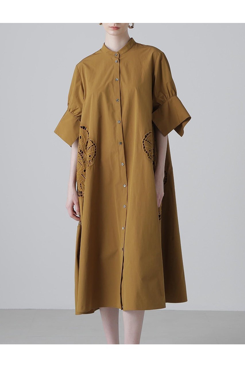 【アドーア/ADORE】のシェルカットワークワンピース 人気、トレンドファッション・服の通販 founy(ファニー) 　ファッション　Fashion　レディースファッション　Fashion for Women　ワンピース　Dresses　チュニック　Tunic Tops & Dresses　カフス　Cuff Design　スリット　Slit, Slit Detail　タフタ　Taffeta, Structured Fabric　チュニック　Tunic, Long Top　ドレス　Dress, One-Piece　バランス　Balance, Style Balance　フェミニン　Feminine, Girly　モチーフ　Motif, Design Theme　ロング　Long, Long-Length　ワーク　Workwear, Utility Style　新作・新入荷　New Arrivals / New In　other-3|ID: prp329100004610663 ipo3291000000032989495