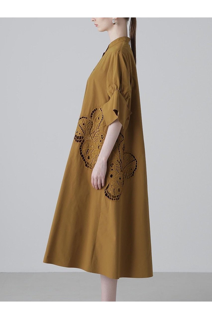 【アドーア/ADORE】のシェルカットワークワンピース 人気、トレンドファッション・服の通販 founy(ファニー) 　ファッション　Fashion　レディースファッション　Fashion for Women　ワンピース　Dresses　チュニック　Tunic Tops & Dresses　カフス　Cuff Design　スリット　Slit, Slit Detail　タフタ　Taffeta, Structured Fabric　チュニック　Tunic, Long Top　ドレス　Dress, One-Piece　バランス　Balance, Style Balance　フェミニン　Feminine, Girly　モチーフ　Motif, Design Theme　ロング　Long, Long-Length　ワーク　Workwear, Utility Style　新作・新入荷　New Arrivals / New In　other-4|ID: prp329100004610663 ipo3291000000032989496