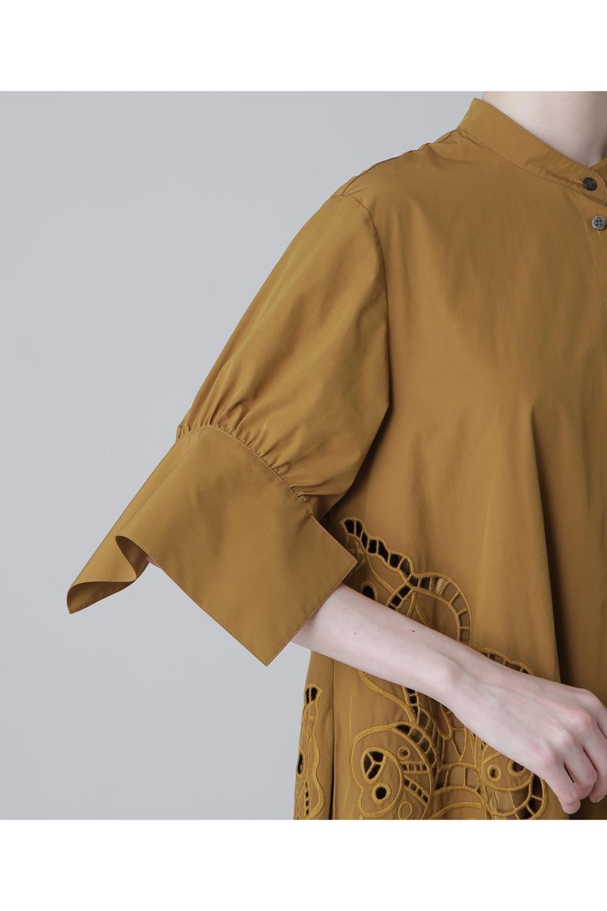 【アドーア/ADORE】のシェルカットワークワンピース 人気、トレンドファッション・服の通販 founy(ファニー) 　ファッション　Fashion　レディースファッション　Fashion for Women　ワンピース　Dresses　チュニック　Tunic Tops & Dresses　カフス　Cuff Design　スリット　Slit, Slit Detail　タフタ　Taffeta, Structured Fabric　チュニック　Tunic, Long Top　ドレス　Dress, One-Piece　バランス　Balance, Style Balance　フェミニン　Feminine, Girly　モチーフ　Motif, Design Theme　ロング　Long, Long-Length　ワーク　Workwear, Utility Style　新作・新入荷　New Arrivals / New In　other-7|ID: prp329100004610663 ipo3291000000032989499