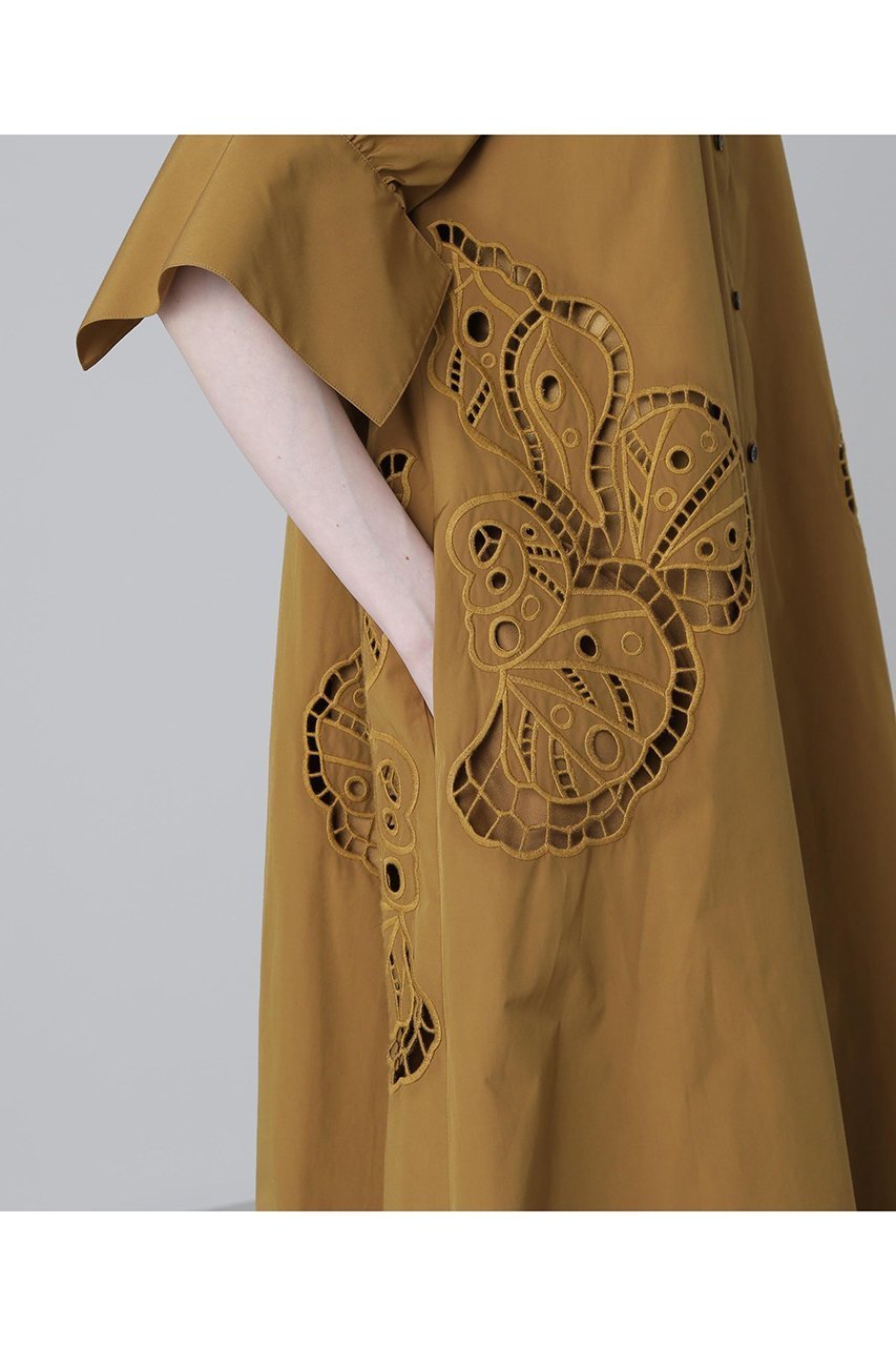 【アドーア/ADORE】のシェルカットワークワンピース 人気、トレンドファッション・服の通販 founy(ファニー) 　ファッション　Fashion　レディースファッション　Fashion for Women　ワンピース　Dresses　チュニック　Tunic Tops & Dresses　カフス　Cuff Design　スリット　Slit, Slit Detail　タフタ　Taffeta, Structured Fabric　チュニック　Tunic, Long Top　ドレス　Dress, One-Piece　バランス　Balance, Style Balance　フェミニン　Feminine, Girly　モチーフ　Motif, Design Theme　ロング　Long, Long-Length　ワーク　Workwear, Utility Style　新作・新入荷　New Arrivals / New In　other-8|ID: prp329100004610663 ipo3291000000032989500