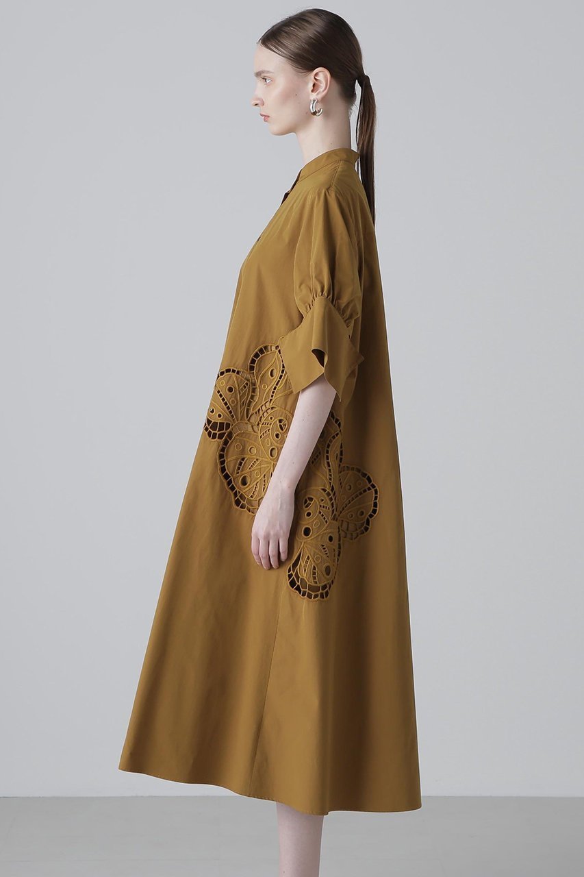 【アドーア/ADORE】のシェルカットワークワンピース 人気、トレンドファッション・服の通販 founy(ファニー) 　ファッション　Fashion　レディースファッション　Fashion for Women　ワンピース　Dresses　チュニック　Tunic Tops & Dresses　カフス　Cuff Design　スリット　Slit, Slit Detail　タフタ　Taffeta, Structured Fabric　チュニック　Tunic, Long Top　ドレス　Dress, One-Piece　バランス　Balance, Style Balance　フェミニン　Feminine, Girly　モチーフ　Motif, Design Theme　ロング　Long, Long-Length　ワーク　Workwear, Utility Style　other-4|ID: prp329100004610663 ipo3291000000035374093