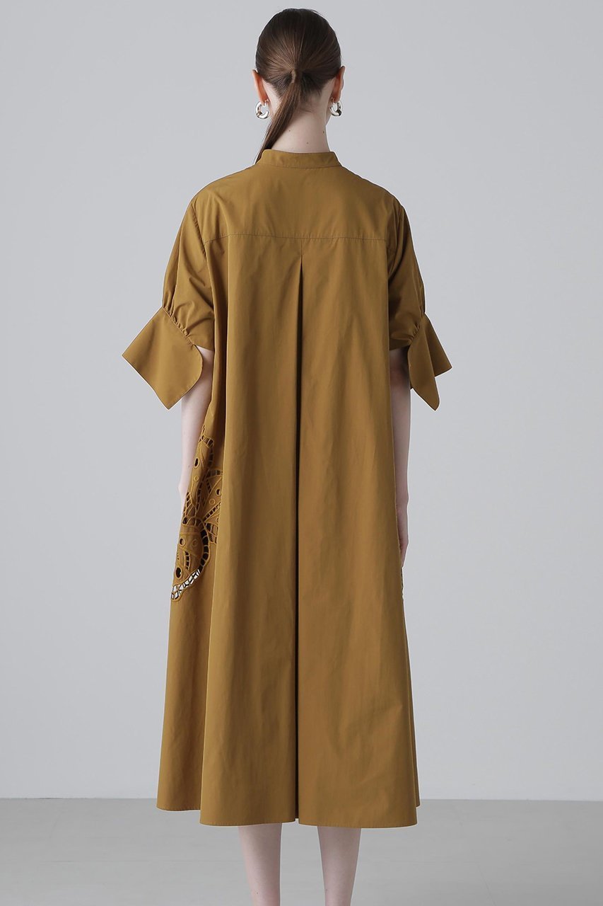 【アドーア/ADORE】のシェルカットワークワンピース 人気、トレンドファッション・服の通販 founy(ファニー) 　ファッション　Fashion　レディースファッション　Fashion for Women　ワンピース　Dresses　チュニック　Tunic Tops & Dresses　カフス　Cuff Design　スリット　Slit, Slit Detail　タフタ　Taffeta, Structured Fabric　チュニック　Tunic, Long Top　ドレス　Dress, One-Piece　バランス　Balance, Style Balance　フェミニン　Feminine, Girly　モチーフ　Motif, Design Theme　ロング　Long, Long-Length　ワーク　Workwear, Utility Style　other-5|ID: prp329100004610663 ipo3291000000035374095