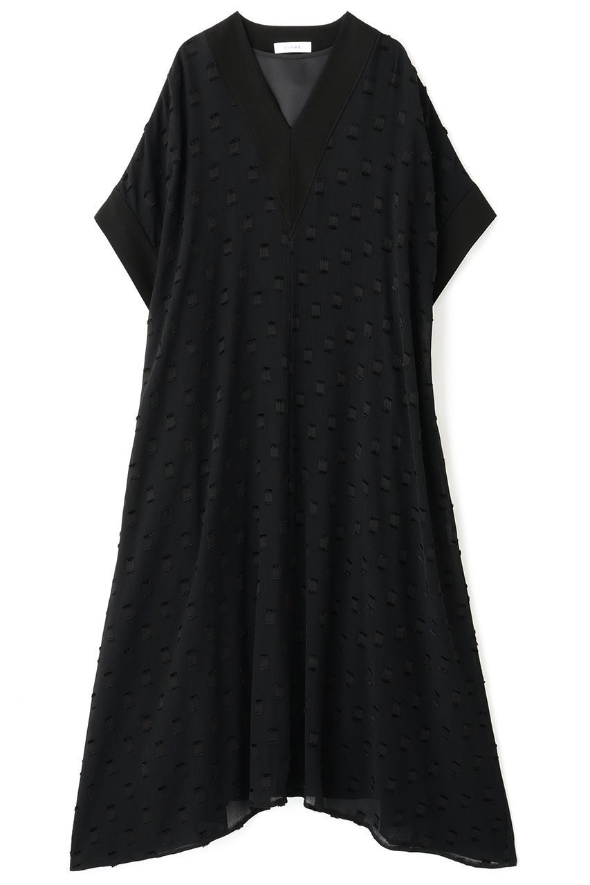 【アドーア/ADORE】のフィネストラジャガードワンピース インテリア・キッズ・メンズ・レディースファッション・服の通販 founy(ファニー) 　ファッション　Fashion　レディースファッション　Fashion for Women　ワンピース　Dresses　チュニック　Tunic Tops & Dresses　ジャカード／ジャガード　Jacquard, Woven Pattern　スクエア　Square, Square Shape　チュニック　Tunic, Long Top　ドレス　Dress, One-Piece　モチーフ　Motif, Design Theme　ヨーク　Yoke, Yoke Design　ルーズ　Loose, Oversized　ロング　Long, Long-Length　新作・新入荷　New Arrivals / New In　秋　Autumn　ブラック|ID: prp329100004610664 ipo3291000000032989502