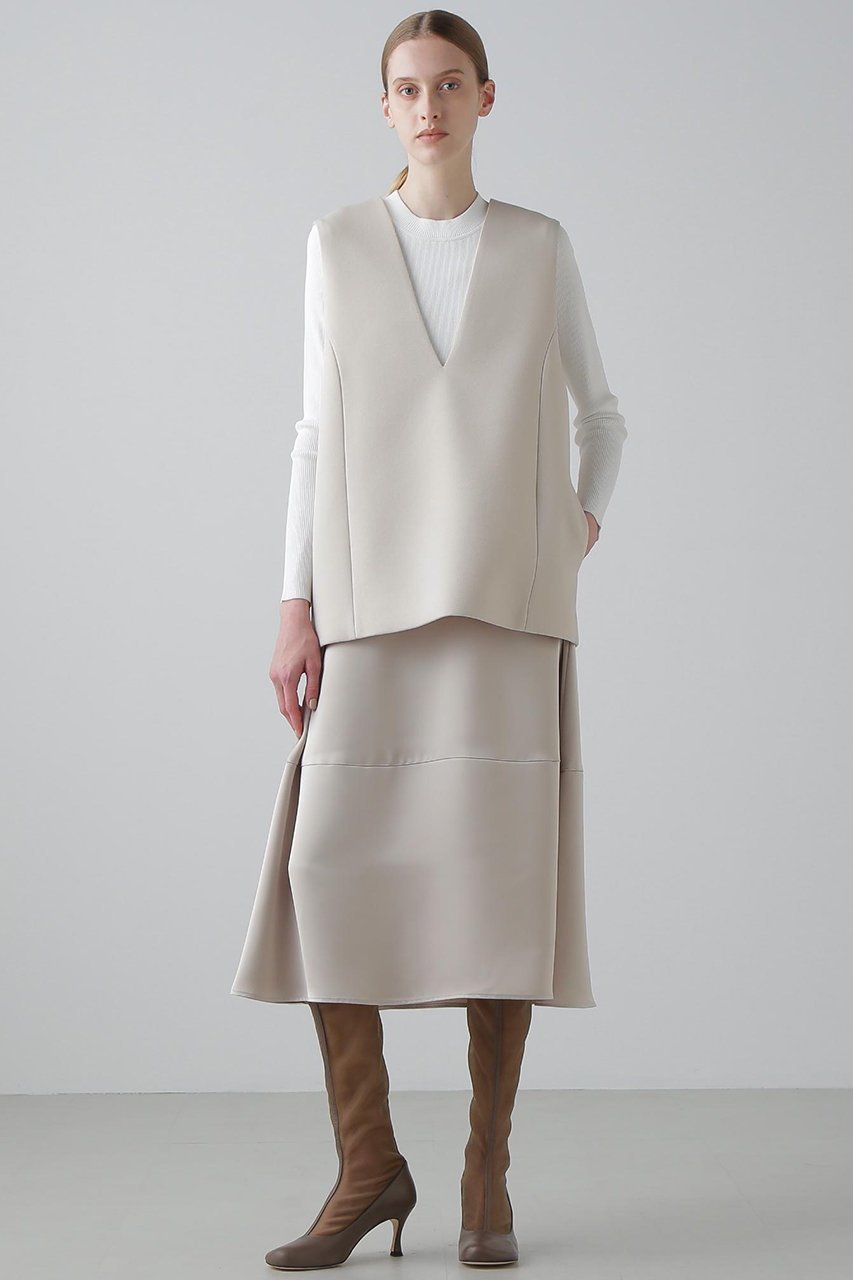 【アドーア/ADORE】のカルゼスポンジボンディングワンピース 人気、トレンドファッション・服の通販 founy(ファニー) 　ファッション　Fashion　レディースファッション　Fashion for Women　ワンピース　Dresses　チュニック　Tunic Tops & Dresses　インナー　Innerwear　サテン　Satin, Glossy Fabric　チュニック　Tunic, Long Top　ツイル　Twist, Twisted Detail　ドレープ　Drape, Draping Fabric　フォルム　Silhouette, Form　ボンディング　Bonding, Bonded Fabric　メランジ　Melange, Mixed Yarn　other-2|ID: prp329100004610666 ipo3291000000034990732