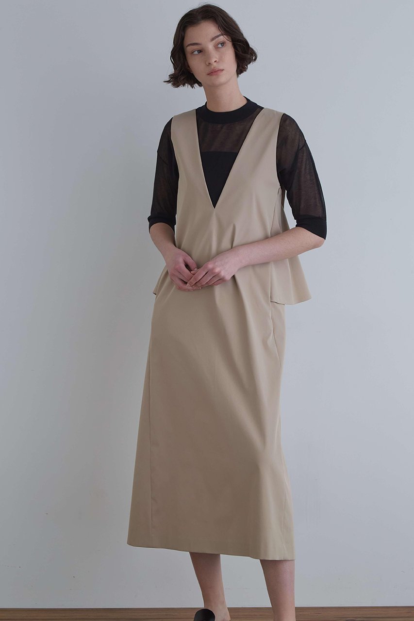 【ル フィル/LE PHIL】の《LE PHIL》ストレッチツイルジャンパースカート 人気、トレンドファッション・服の通販 founy(ファニー) 　ファッション　Fashion　レディースファッション　Fashion for Women　スカート　Skirts　ワンピース　Dresses　スタンダード　Standard, Basic　ストレッチ　Stretch, Stretchy Fabric　チュニック　Tunic, Long Top　ツイル　Twist, Twisted Detail　バランス　Balance, Style Balance　フレア　Flare, Flared　フロント　Front, Front Design　ロング　Long, Long-Length　other-4|ID: prp329100004610668 ipo3291000000032989539