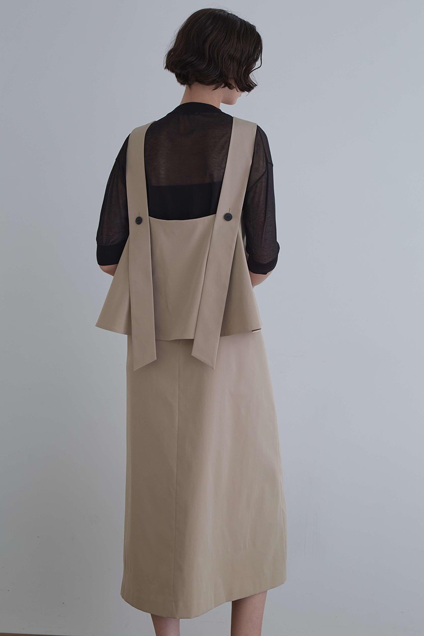 【ル フィル/LE PHIL】の《LE PHIL》ストレッチツイルジャンパースカート 人気、トレンドファッション・服の通販 founy(ファニー) 　ファッション　Fashion　レディースファッション　Fashion for Women　スカート　Skirts　ワンピース　Dresses　スタンダード　Standard, Basic　ストレッチ　Stretch, Stretchy Fabric　チュニック　Tunic, Long Top　ツイル　Twist, Twisted Detail　バランス　Balance, Style Balance　フレア　Flare, Flared　フロント　Front, Front Design　ロング　Long, Long-Length　other-5|ID: prp329100004610668 ipo3291000000032989540