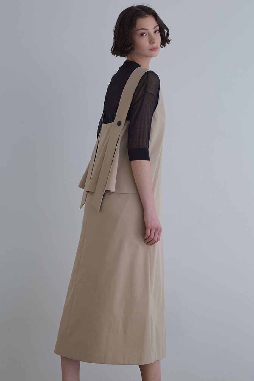 【ル フィル/LE PHIL】の《LE PHIL》ストレッチツイルジャンパースカート インテリア・キッズ・メンズ・レディースファッション・服の通販 founy(ファニー) 　ファッション　Fashion　レディースファッション　Fashion for Women　スカート　Skirts　ワンピース　Dresses　スタンダード　Standard, Basic　ストレッチ　Stretch, Stretchy Fabric　チュニック　Tunic, Long Top　ツイル　Twist, Twisted Detail　バランス　Balance, Style Balance　フレア　Flare, Flared　フロント　Front, Front Design　ロング　Long, Long-Length　ベージュ|ID: prp329100004610668 ipo3291000000035470280