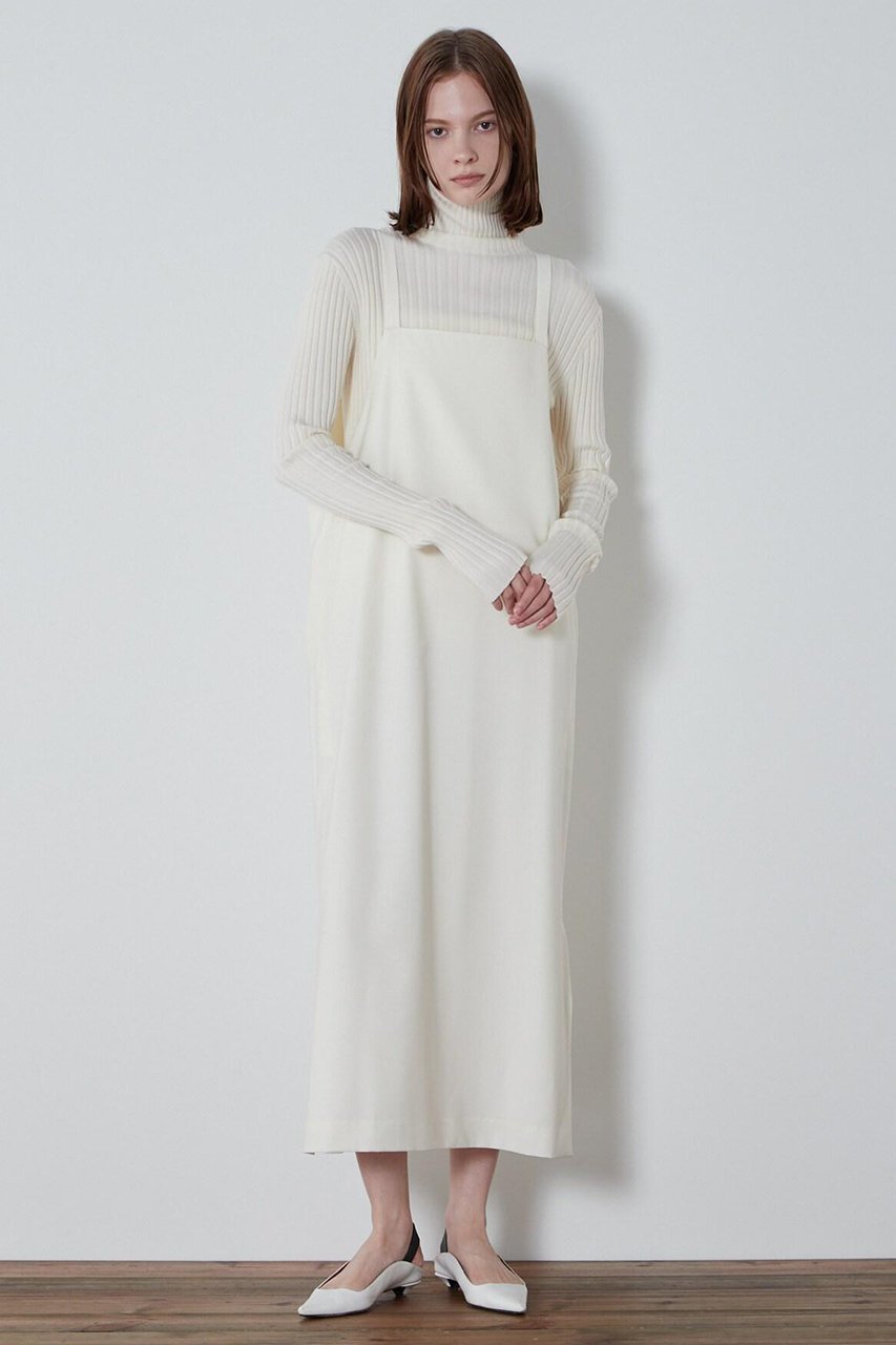 【ル フィル/LE PHIL】の《LE PHIL》ドライウールキャミソールドレス インテリア・キッズ・メンズ・レディースファッション・服の通販 founy(ファニー) 　ファッション　Fashion　レディースファッション　Fashion for Women　ワンピース　Dresses　フォーマル・パーティードレス・結婚式用ドレス　Elegant & Casual Dresses　チュニック　Tunic Tops & Dresses　クラシカル　Classical, Vintage-Inspired　スタンダード　Standard, Basic　ストレート　Straight, Straight Cut　チュニック　Tunic, Long Top　フレア　Flare, Flared　フロント　Front, Front Design　プリーツ　Pleats, Pleated　マキシ　Maxi, Full Length　ロング　Long, Long-Length　再入荷　Restock / Back in Stock　ホワイト|ID: prp329100004610669 ipo3291000000034981151