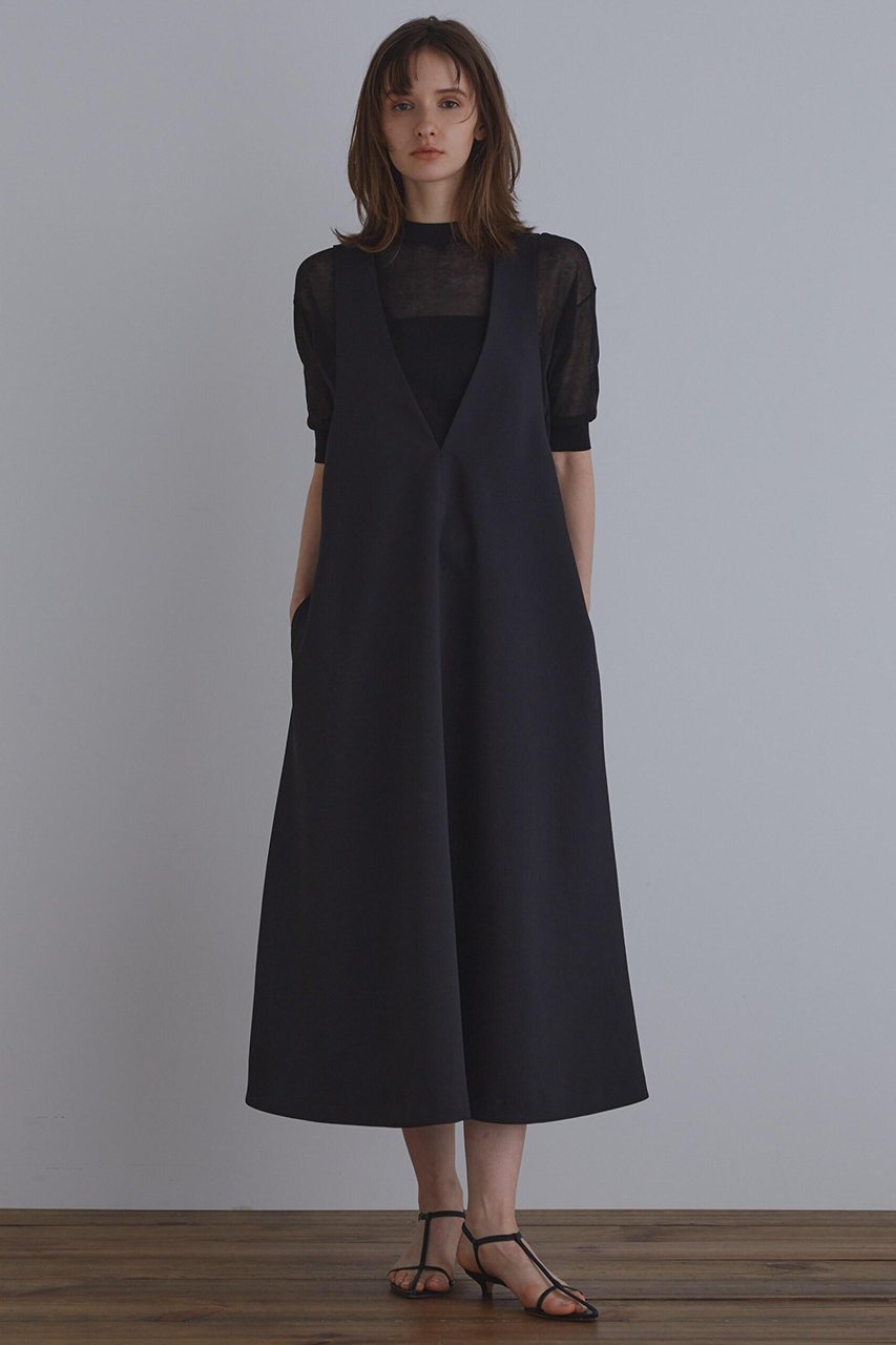 【ル フィル/LE PHIL】のライトツイルジャンパースカート 人気、トレンドファッション・服の通販 founy(ファニー) 　ファッション　Fashion　レディースファッション　Fashion for Women　スカート　Skirts　ワンピース　Dresses　インナー　Innerwear　シンプル　Simple, Minimal　スタンダード　Standard, Basic　チュニック　Tunic, Long Top　ツイル　Twist, Twisted Detail　フレア　Flare, Flared　ベーシック　Basic, Essential　ロング　Long, Long-Length　 other-1|ID: prp329100004610670 ipo3291000000032989550