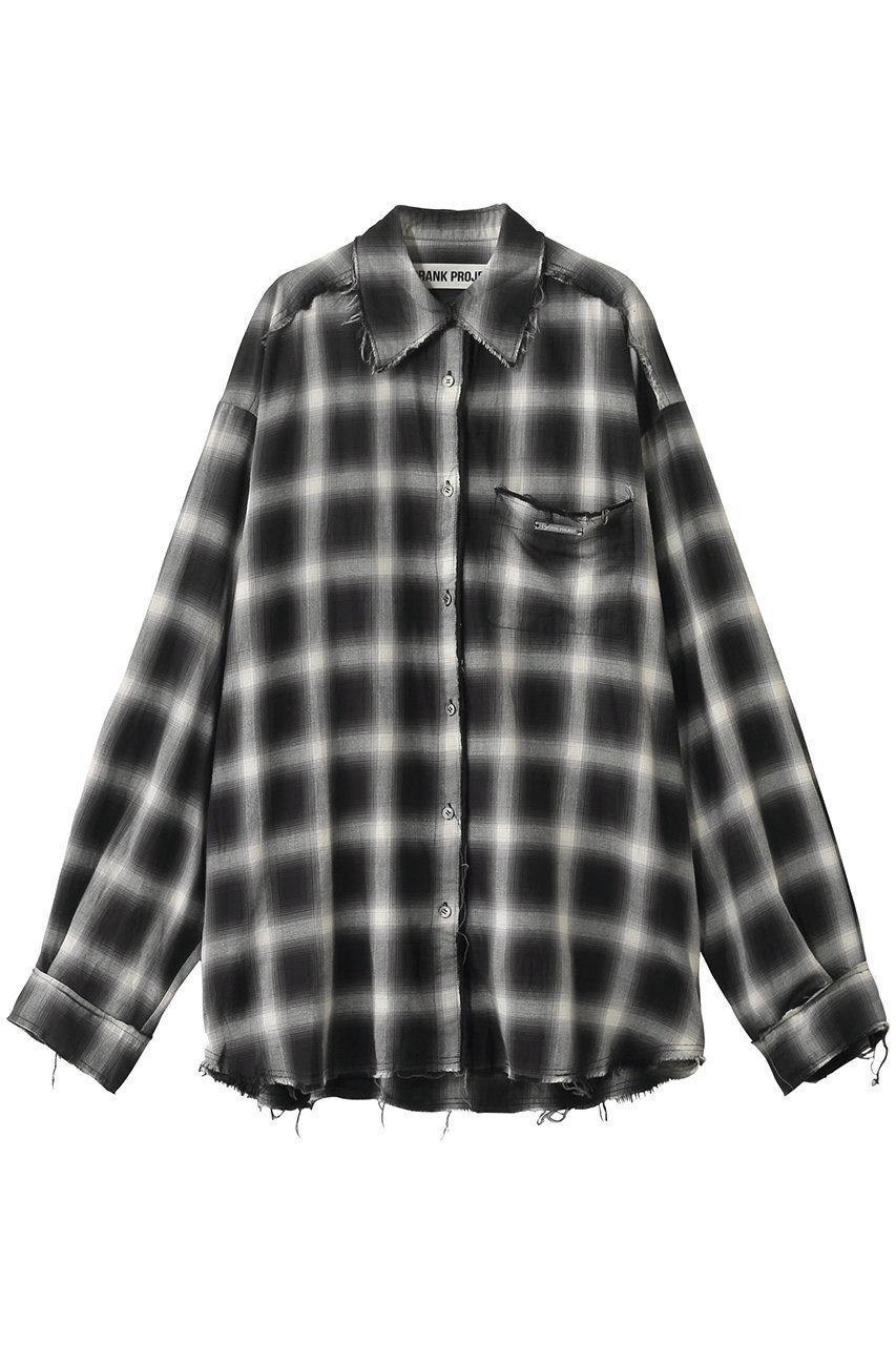 【プランク プロジェクト/PRANK PROJECT】のチェックシャツ インテリア・キッズ・メンズ・レディースファッション・服の通販 founy(ファニー) 　ファッション　Fashion　レディースファッション　Fashion for Women　トップス・カットソー　Cut & Sew Tops　シャツ・ブラウス・オフィスカジュアル　Elegant Blouses & Button-Ups　スリーブ　Sleeve, Long Sleeve / Short Sleeve　チェック　Check, Plaid, Tartan　メンズ　Men's, Menswear　ロング　Long, Long-Length　新作・新入荷　New Arrivals / New In　羽織　Haori, Light Jacket　BLK(ブラック)|ID: prp329100004610671 ipo3291000000032989560