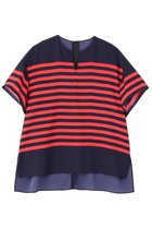 【アドーア/ADORE】のボーダープリントブラウス ネイビー|ID: prp329100004610674 ipo3291000000034990471