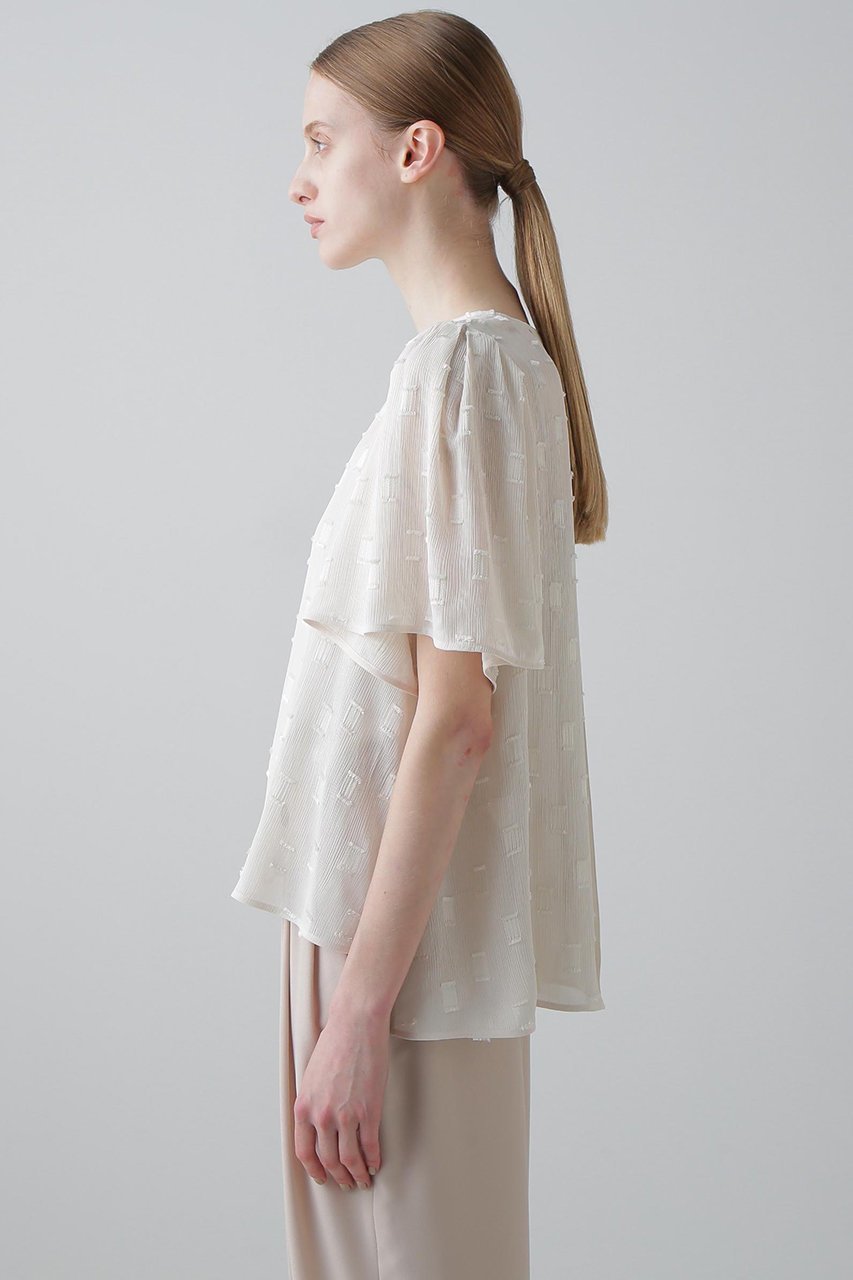 【アドーア/ADORE】のフィネストラジャガードブラウス 人気、トレンドファッション・服の通販 founy(ファニー) 　ファッション　Fashion　レディースファッション　Fashion for Women　トップス・カットソー　Cut & Sew Tops　シャツ・ブラウス・オフィスカジュアル　Elegant Blouses & Button-Ups　おすすめ　Recommended / Our Picks　ショート　Short, Short Length　ジャカード／ジャガード　Jacquard, Woven Pattern　スクエア　Square, Square Shape　スリーブ　Sleeve, Long Sleeve / Short Sleeve　セットアップ　Set-Up, Coordinated Outfit　モチーフ　Motif, Design Theme　エレガント 上品　Elegant　other-4|ID: prp329100004610676 ipo3291000000034990487