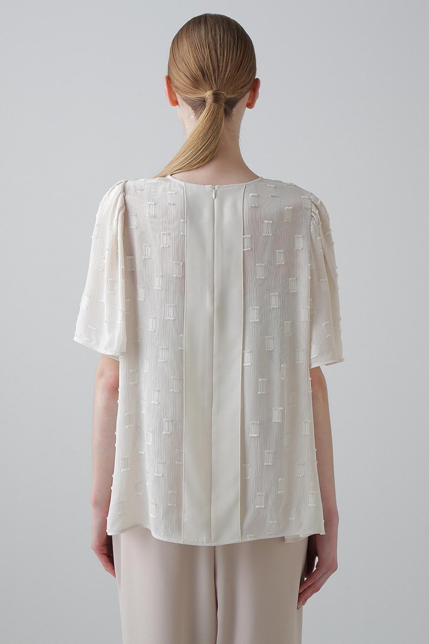 【アドーア/ADORE】のフィネストラジャガードブラウス 人気、トレンドファッション・服の通販 founy(ファニー) 　ファッション　Fashion　レディースファッション　Fashion for Women　トップス・カットソー　Cut & Sew Tops　シャツ・ブラウス・オフィスカジュアル　Elegant Blouses & Button-Ups　おすすめ　Recommended / Our Picks　ショート　Short, Short Length　ジャカード／ジャガード　Jacquard, Woven Pattern　スクエア　Square, Square Shape　スリーブ　Sleeve, Long Sleeve / Short Sleeve　セットアップ　Set-Up, Coordinated Outfit　モチーフ　Motif, Design Theme　エレガント 上品　Elegant　other-5|ID: prp329100004610676 ipo3291000000034990488