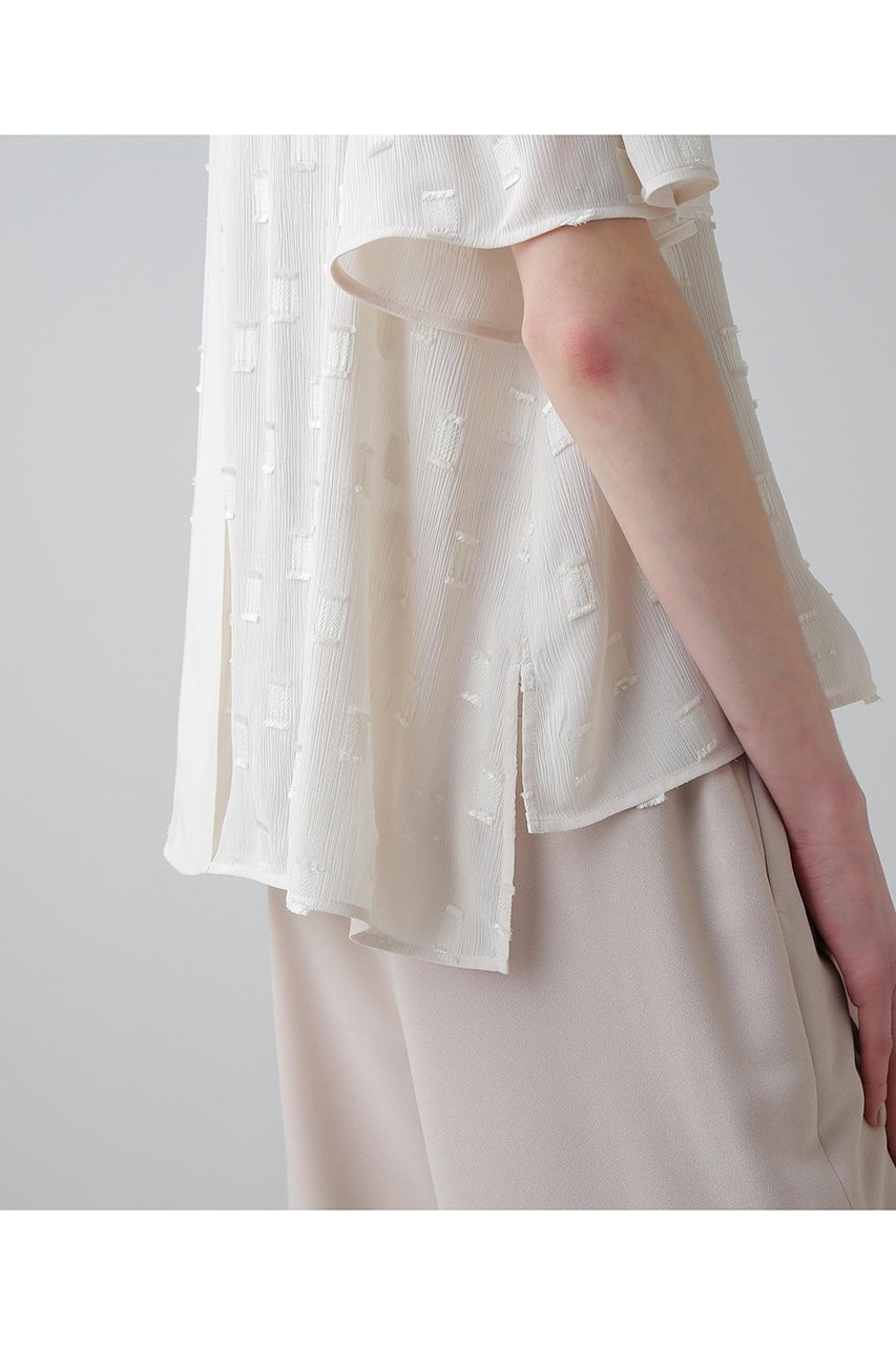 【アドーア/ADORE】のフィネストラジャガードブラウス 人気、トレンドファッション・服の通販 founy(ファニー) 　ファッション　Fashion　レディースファッション　Fashion for Women　トップス・カットソー　Cut & Sew Tops　シャツ・ブラウス・オフィスカジュアル　Elegant Blouses & Button-Ups　おすすめ　Recommended / Our Picks　ショート　Short, Short Length　ジャカード／ジャガード　Jacquard, Woven Pattern　スクエア　Square, Square Shape　スリーブ　Sleeve, Long Sleeve / Short Sleeve　セットアップ　Set-Up, Coordinated Outfit　モチーフ　Motif, Design Theme　エレガント 上品　Elegant　other-8|ID: prp329100004610676 ipo3291000000034990491