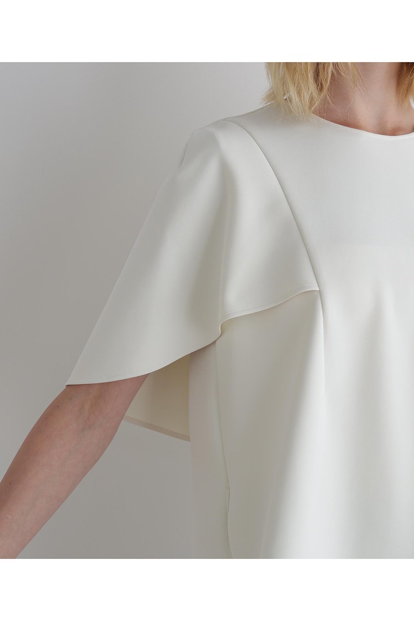 【ル フィル/LE PHIL】のライトダンボールケープブラウス 人気、トレンドファッション・服の通販 founy(ファニー) 　ファッション　Fashion　レディースファッション　Fashion for Women　トップス・カットソー　Cut & Sew Tops　シャツ・ブラウス・オフィスカジュアル　Elegant Blouses & Button-Ups　おすすめ　Recommended / Our Picks　コンパクト　Compact, Small Size　ショート　Short, Short Length　ストレッチ　Stretch, Stretchy Fabric　スリット　Slit, Slit Detail　スリーブ　Sleeve, Long Sleeve / Short Sleeve　新作・新入荷　New Arrivals / New In　other-7|ID: prp329100004610678 ipo3291000000032989618
