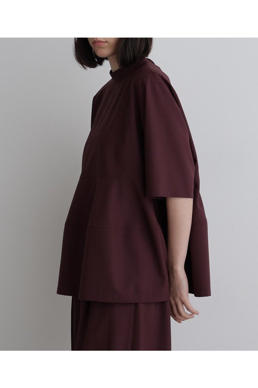 【ル フィル/LE PHIL】のドライウールハーフスリーブブラウス 人気、トレンドファッション・服の通販 founy(ファニー) 　ファッション　Fashion　レディースファッション　Fashion for Women　トップス・カットソー　Cut & Sew Tops　シャツ・ブラウス・オフィスカジュアル　Elegant Blouses & Button-Ups　おすすめ　Recommended / Our Picks　ショート　Short, Short Length　シンプル　Simple, Minimal　スタンド　Stand Collar, Upright Stand　スリーブ　Sleeve, Long Sleeve / Short Sleeve　セットアップ　Set-Up, Coordinated Outfit　フェミニン　Feminine, Girly　フレア　Flare, Flared　リボン　Ribbon, Bow　ワイド　Wide, Wide Fit　半袖　Short Sleeve, Half Sleeve　夏　Summer　新作・新入荷　New Arrivals / New In　other-2|ID: prp329100004610679 ipo3291000000032989623