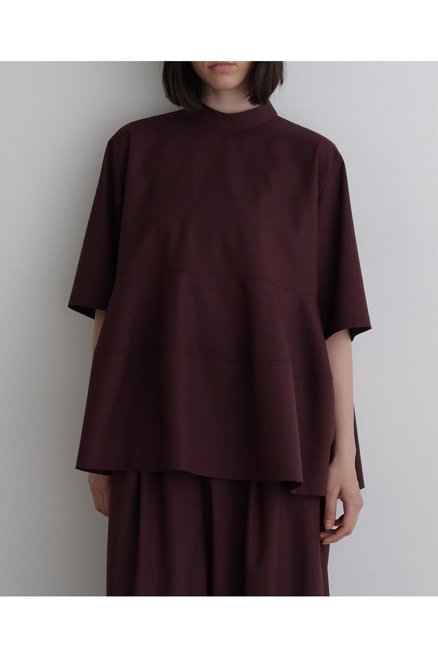 【ル フィル/LE PHIL】のドライウールハーフスリーブブラウス 人気、トレンドファッション・服の通販 founy(ファニー) 　ファッション　Fashion　レディースファッション　Fashion for Women　トップス・カットソー　Cut & Sew Tops　シャツ・ブラウス・オフィスカジュアル　Elegant Blouses & Button-Ups　おすすめ　Recommended / Our Picks　ショート　Short, Short Length　シンプル　Simple, Minimal　スタンド　Stand Collar, Upright Stand　スリーブ　Sleeve, Long Sleeve / Short Sleeve　セットアップ　Set-Up, Coordinated Outfit　フェミニン　Feminine, Girly　フレア　Flare, Flared　リボン　Ribbon, Bow　ワイド　Wide, Wide Fit　半袖　Short Sleeve, Half Sleeve　夏　Summer　新作・新入荷　New Arrivals / New In　other-4|ID: prp329100004610679 ipo3291000000032989625