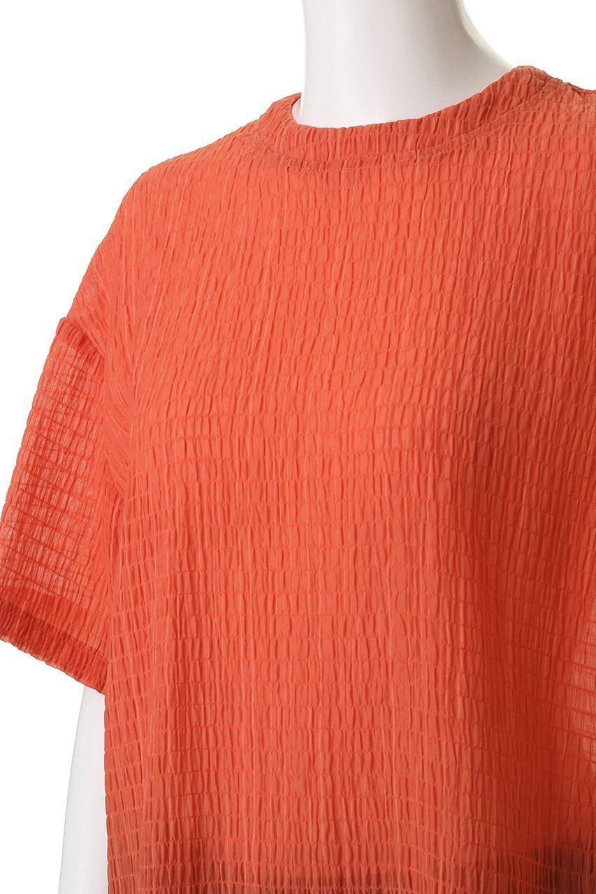 【エリオポール/heliopole】のシアーサッカーTEE ブラウス 人気、トレンドファッション・服の通販 founy(ファニー) 　ファッション　Fashion　レディースファッション　Fashion for Women　トップス・カットソー　Cut & Sew Tops　シャツ・ブラウス・オフィスカジュアル　Elegant Blouses & Button-Ups　2025年　2025　2025-2026秋冬・A/W　Autumn/Winter 2025–26 AW25–26　シアー　Sheer, See-Through　ショート　Short, Short Length　スリット　Slit, Slit Detail　スリーブ　Sleeve, Long Sleeve / Short Sleeve　デニム　Denim, Jeans Material　夏　Summer　A/W・秋冬　Autumn/Winter　other-5|ID: prp329100004610680 ipo3291000000032989637