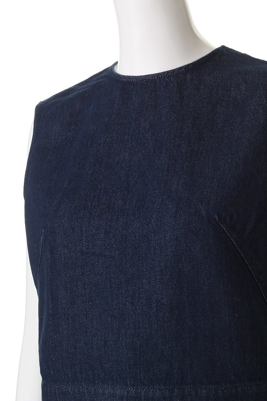 【ベイジ,/BEIGE,】のNAVIGLIO(ナヴィリオ)/ショート丈ノースリーブデニムブラウス 人気、トレンドファッション・服の通販 founy(ファニー) 　ファッション　Fashion　レディースファッション　Fashion for Women　トップス・カットソー　Cut & Sew Tops　キャミソール&ノースリーブ　Camisoles & Sleeveless Tops　シャツ・ブラウス・オフィスカジュアル　Elegant Blouses & Button-Ups　おすすめ　Recommended / Our Picks　コンパクト　Compact, Small Size　ショート　Short, Short Length　デニム　Denim, Jeans Material　ノースリーブ　Sleeveless, No-Sleeve　ハイネック　High Neck, Mock Neck　other-5|ID: prp329100004610681 ipo3291000000036225416