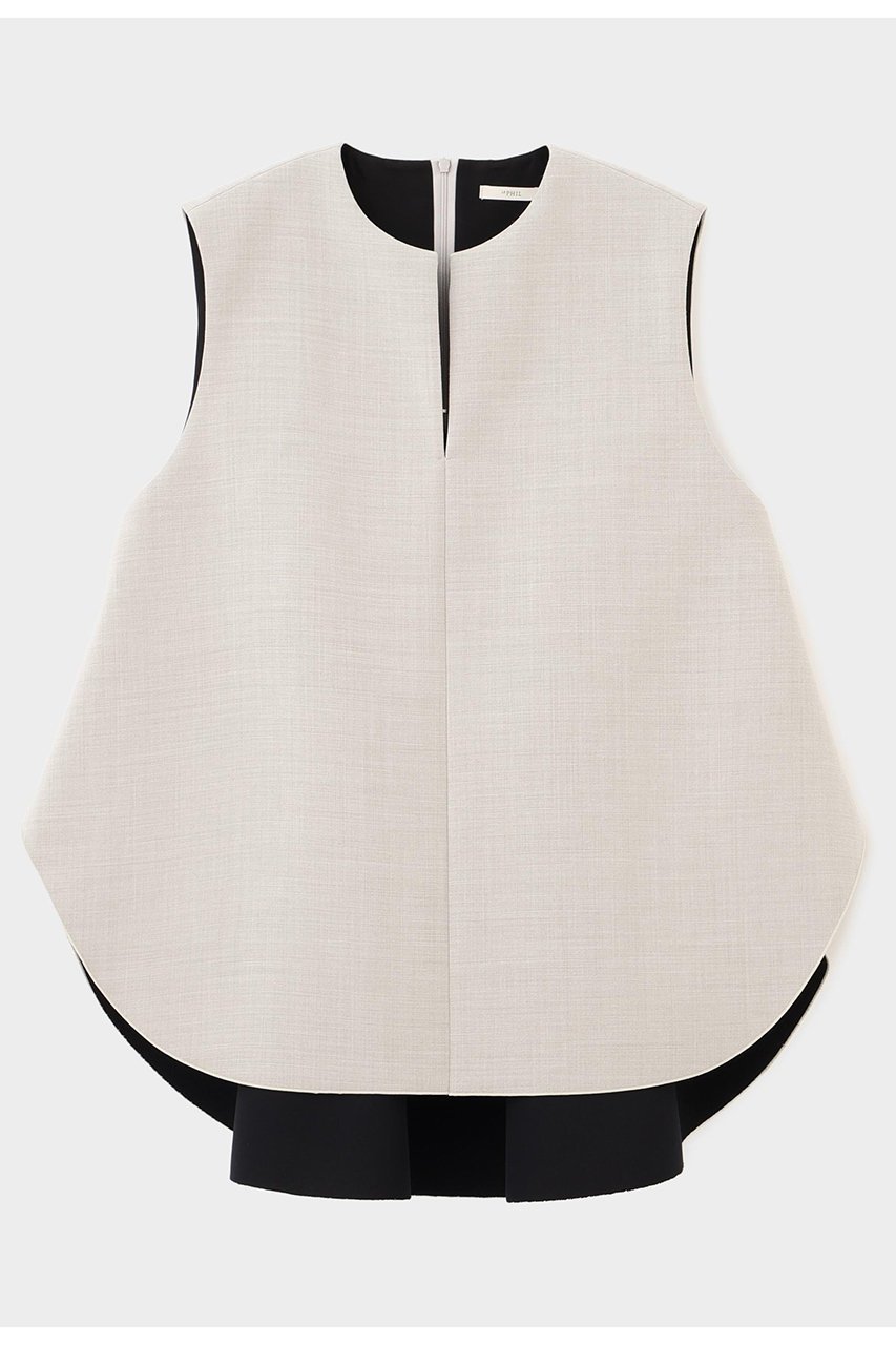 【ル フィル/LE PHIL】のライトボンディングノースリーブジレブラウス インテリア・キッズ・メンズ・レディースファッション・服の通販 founy(ファニー) 　ファッション　Fashion　レディースファッション　Fashion for Women　アウター　Coat / Outerwear Collection　トップス・カットソー　Cut & Sew Tops　キャミソール&ノースリーブ　Camisoles & Sleeveless Tops　シャツ・ブラウス・オフィスカジュアル　Elegant Blouses & Button-Ups　ベスト&ジレ / 重ね着スタイル　Vests & Gilets　シンプル　Simple, Minimal　スタンダード　Standard, Basic　ノースリーブ　Sleeveless, No-Sleeve　フォルム　Silhouette, Form　フラット　Flat, Flat Shoes　ボンディング　Bonding, Bonded Fabric　再入荷　Restock / Back in Stock　ベージュ|ID: prp329100004610682 ipo3291000000036162636