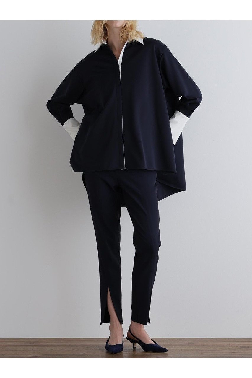 【ル フィル/LE PHIL】のバイカラーテントブラウス 人気、トレンドファッション・服の通販 founy(ファニー) 　ファッション　Fashion　レディースファッション　Fashion for Women　トップス・カットソー　Cut & Sew Tops　シャツ・ブラウス・オフィスカジュアル　Elegant Blouses & Button-Ups　カットソー　Cut and Sewn Top　シンプル　Simple, Minimal　スポーティ　Sporty, Casual Athletic　スリーブ　Sleeve, Long Sleeve / Short Sleeve　バランス　Balance, Style Balance　フェミニン　Feminine, Girly　フレア　Flare, Flared　ボトム　Bottoms, Lower Wear　ミックス　Mix, Mixed Style　ロング　Long, Long-Length　エレガント 上品　Elegant　新作・新入荷　New Arrivals / New In　other-3|ID: prp329100004610683 ipo3291000000032989658