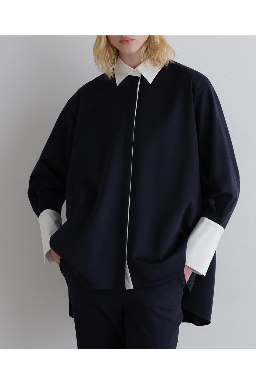 【ル フィル/LE PHIL】のバイカラーテントブラウス 人気、トレンドファッション・服の通販 founy(ファニー) 　ファッション　Fashion　レディースファッション　Fashion for Women　トップス・カットソー　Cut & Sew Tops　シャツ・ブラウス・オフィスカジュアル　Elegant Blouses & Button-Ups　カットソー　Cut and Sewn Top　シンプル　Simple, Minimal　スポーティ　Sporty, Casual Athletic　スリーブ　Sleeve, Long Sleeve / Short Sleeve　バランス　Balance, Style Balance　フェミニン　Feminine, Girly　フレア　Flare, Flared　ボトム　Bottoms, Lower Wear　ミックス　Mix, Mixed Style　ロング　Long, Long-Length　エレガント 上品　Elegant　新作・新入荷　New Arrivals / New In　other-5|ID: prp329100004610683 ipo3291000000032989660