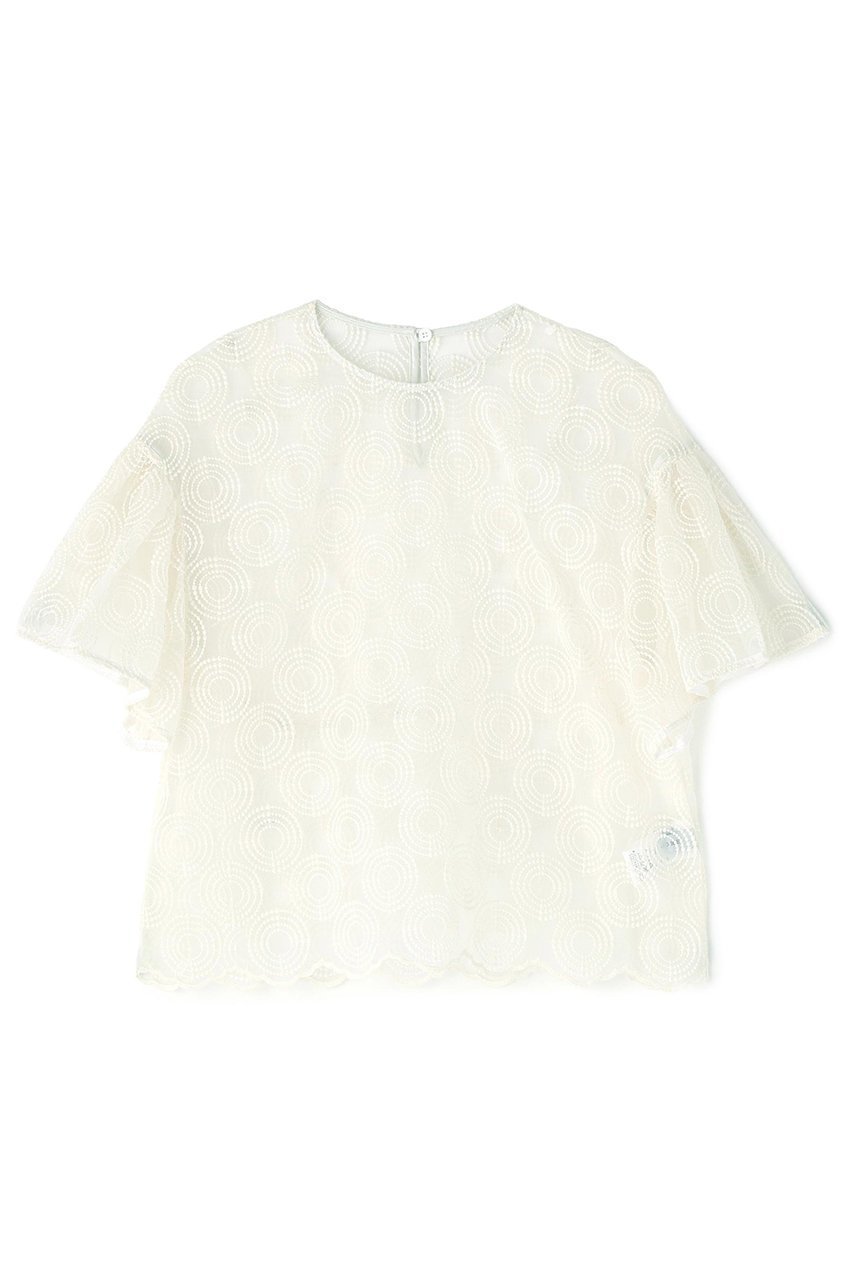 【アドーア/ADORE】のファンシーシアーブラウス インテリア・キッズ・メンズ・レディースファッション・服の通販 founy(ファニー) 　ファッション　Fashion　レディースファッション　Fashion for Women　トップス・カットソー　Cut & Sew Tops　シャツ・ブラウス・オフィスカジュアル　Elegant Blouses & Button-Ups　ショート　Short, Short Length　スタンダード　Standard, Basic　スリーブ　Sleeve, Long Sleeve / Short Sleeve　デニム　Denim, Jeans Material　フェミニン　Feminine, Girly　フレア　Flare, Flared　再入荷　Restock / Back in Stock　ホワイト|ID: prp329100004610684 ipo3291000000034990597