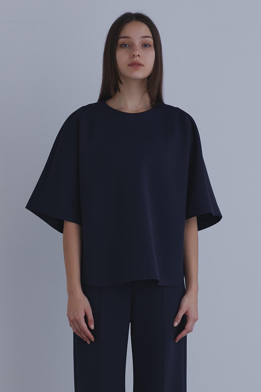 【ル フィル/LE PHIL】の《LE PHIL》スキューバジャージートップス インテリア・キッズ・メンズ・レディースファッション・服の通販 founy(ファニー) 　ファッション　Fashion　レディースファッション　Fashion for Women　トップス・カットソー　Cut & Sew Tops　シャツ・ブラウス・オフィスカジュアル　Elegant Blouses & Button-Ups　ショート　Short, Short Length　スタンダード　Standard, Basic　スリット　Slit, Slit Detail　スリーブ　Sleeve, Long Sleeve / Short Sleeve　パターン　Pattern, Design Print　ネイビー|ID: prp329100004610685 ipo3291000000032989667