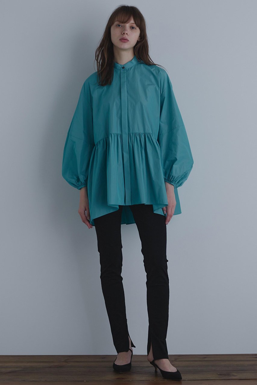 【ル フィル/LE PHIL】の《LE PHIL》ライトタフタギャザーブラウス 人気、トレンドファッション・服の通販 founy(ファニー) 　ファッション　Fashion　レディースファッション　Fashion for Women　トップス・カットソー　Cut & Sew Tops　シャツ・ブラウス・オフィスカジュアル　Elegant Blouses & Button-Ups　おすすめ　Recommended / Our Picks　ギャザー　Gathered, Ruffled　スタンダード　Standard, Basic　スリーブ　Sleeve, Long Sleeve / Short Sleeve　タフタ　Taffeta, Structured Fabric　ドレス　Dress, One-Piece　レギンス　Leggings, Stretch Pants　ロング　Long, Long-Length　羽織　Haori, Light Jacket　other-3|ID: prp329100004610690 ipo3291000000032989701