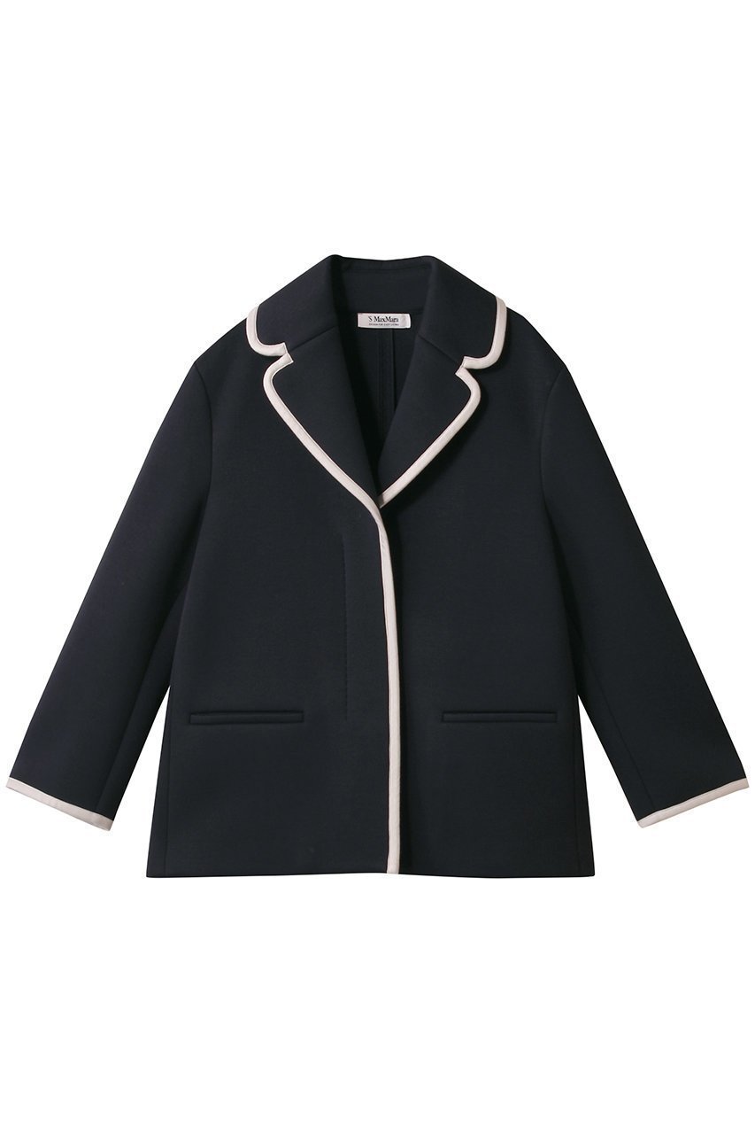 【マックスマーラ/Max Mara】の【 S Max Mara】ZIGRINO ジャージージャケット インテリア・キッズ・メンズ・レディースファッション・服の通販 founy(ファニー) 　ファッション　Fashion　レディースファッション　Fashion for Women　アウター　Coat / Outerwear Collection　レディースジャケット・軽アウター　Jackets　2025年　2025　2025-2026秋冬・A/W　Autumn/Winter 2025–26 AW25–26　シンプル　Simple, Minimal　ジャケット　Jacket, Outerwear　A/W・秋冬　Autumn/Winter　ダークネイビー|ID: prp329100004610695 ipo3291000000032989730