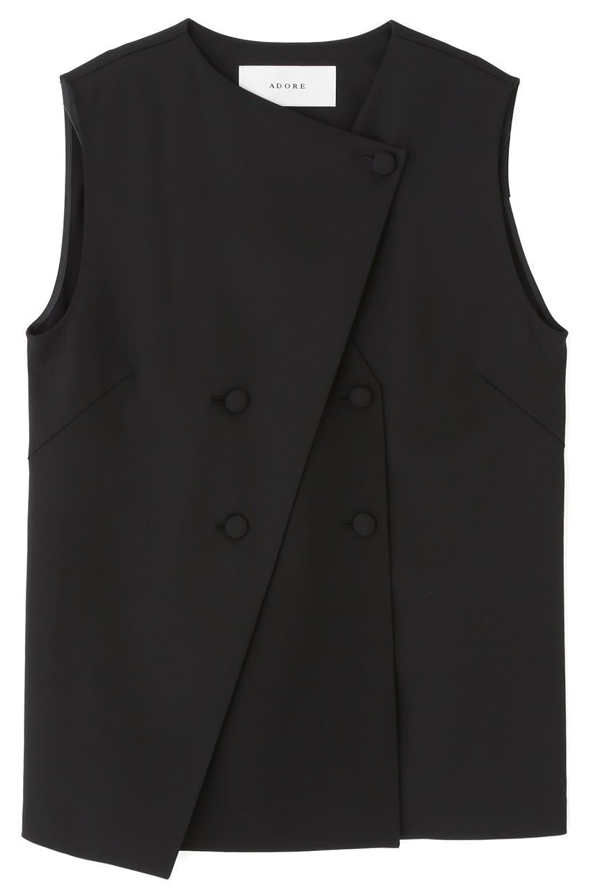 【アドーア/ADORE】のストレッチダブルクロスジレ 人気、トレンドファッション・服の通販 founy(ファニー) 　ファッション　Fashion　レディースファッション　Fashion for Women　アウター　Coat / Outerwear Collection　レディースジャケット・軽アウター　Jackets　おすすめ　Recommended / Our Picks　インナー　Innerwear　ジャケット　Jacket, Outerwear　セットアップ　Set-Up, Coordinated Outfit　モダン　Modern, Contemporary　新作・新入荷　New Arrivals / New In　 other-1|ID: prp329100004610696 ipo3291000000032989737