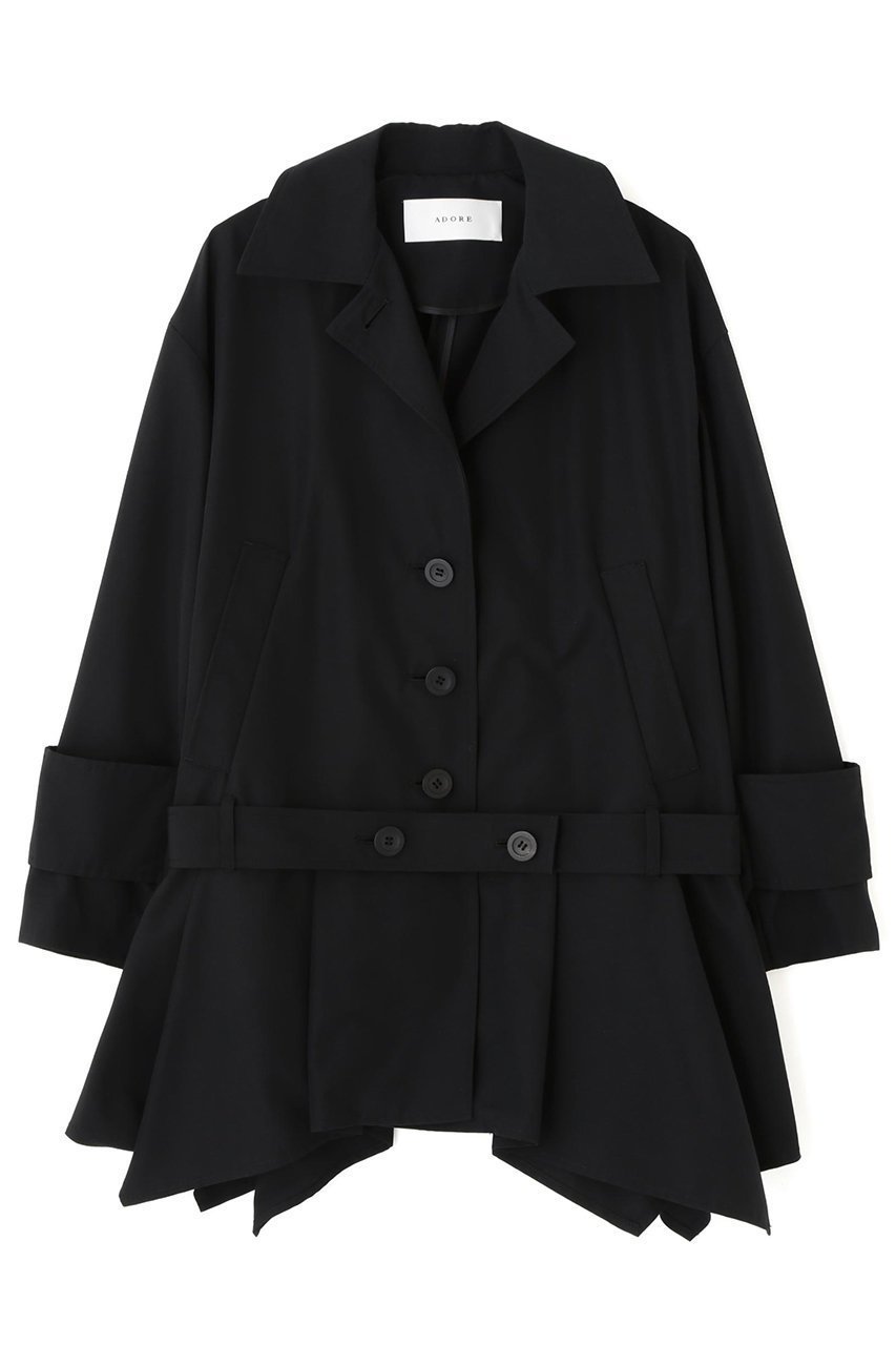 【アドーア/ADORE】のコットンナイロングログランジャケット インテリア・キッズ・メンズ・レディースファッション・服の通販 founy(ファニー) 　ファッション　Fashion　レディースファッション　Fashion for Women　アウター　Coat / Outerwear Collection　レディースジャケット・軽アウター　Jackets　グログラン　Grosgrain, Grosgrain Ribbon　ジャケット　Jacket, Outerwear　テーラード　Tailored, Tailored Fit　フォルム　Silhouette, Form　ブルゾン　Blouson, Bomber Jacket　ペプラム　Peplum, Flared Hem　ブラック|ID: prp329100004610698 ipo3291000000034990848