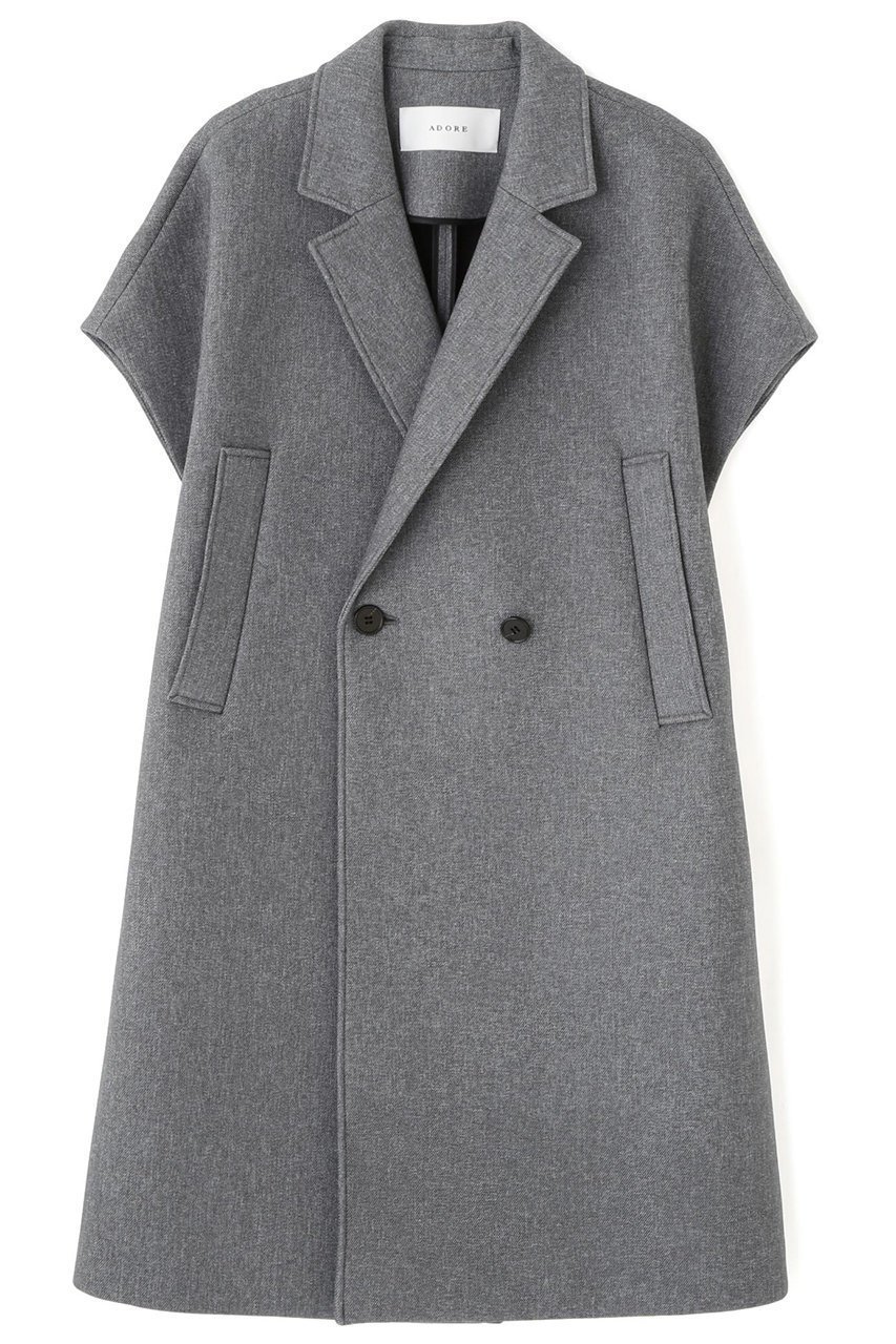【アドーア/ADORE】のカルゼスポンジボンディングジャケット インテリア・キッズ・メンズ・レディースファッション・服の通販 founy(ファニー) 　ファッション　Fashion　レディースファッション　Fashion for Women　アウター　Coat / Outerwear Collection　レディースジャケット・軽アウター　Jackets　ジャケット　Jacket, Outerwear　ダブル　Double, Double-Breasted　ツイル　Twist, Twisted Detail　フロント　Front, Front Design　ボンディング　Bonding, Bonded Fabric　新作・新入荷　New Arrivals / New In　グレー|ID: prp329100004610699 ipo3291000000032989766