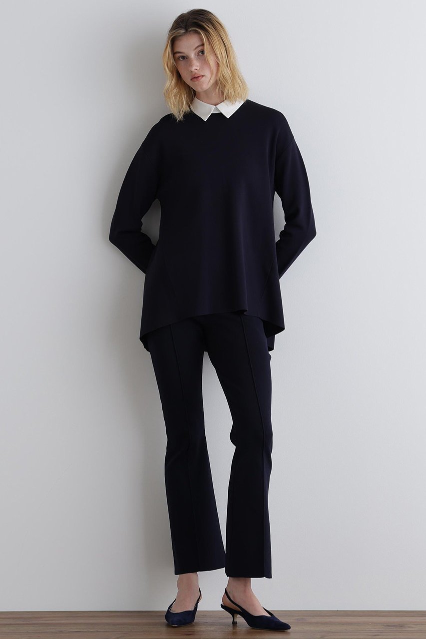 【ル フィル/LE PHIL】の襟付きフレアニット 人気、トレンドファッション・服の通販 founy(ファニー) 　ファッション　Fashion　レディースファッション　Fashion for Women　トップス・カットソー　Cut & Sew Tops　ニット　Knit Tops & Sweaters　カジュアルプルオーバー・ニットトップス　Pullovers & Knit Tops / Casual Pullovers　エアリー　Airy Texture　クラシカル　Classical, Vintage-Inspired　クラシック　Classic, Timeless Style　バランス　Balance, Style Balance　フォルム　Silhouette, Form　フレア　Flare, Flared　フロント　Front, Front Design　エレガント 上品　Elegant　新作・新入荷　New Arrivals / New In　other-3|ID: prp329100004610701 ipo3291000000032989797