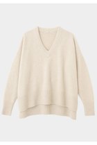 【ル フィル/LE PHIL】のFOX混Vネックニット ベージュ|ID: prp329100004610703 ipo3291000000035945091