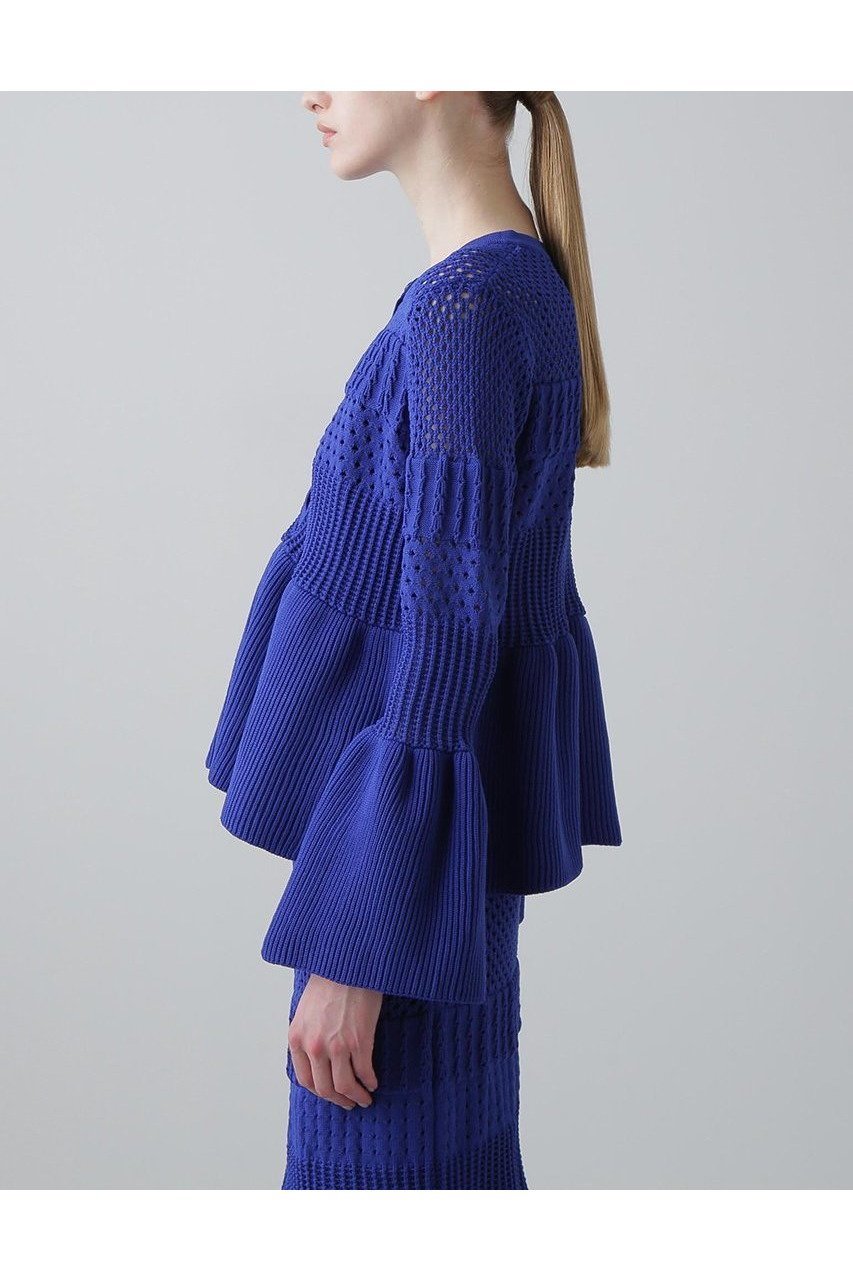 【アドーア/ADORE】のパターンニットカーディガン 人気、トレンドファッション・服の通販 founy(ファニー) 　ファッション　Fashion　レディースファッション　Fashion for Women　トップス・カットソー　Cut & Sew Tops　ニット　Knit Tops & Sweaters　カーディガン・羽織り　Layered Style Cardigans　カジュアルプルオーバー・ニットトップス　Pullovers & Knit Tops / Casual Pullovers　アイレット　Eyelet Lace　ペプラム　Peplum, Flared Hem　新作・新入荷　New Arrivals / New In　other-4|ID: prp329100004610704 ipo3291000000032989833
