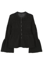 【アドーア/ADORE】のパターンニットカーディガン 人気、トレンドファッション・服の通販 founy(ファニー) ファッション Fashion レディースファッション Fashion for Women トップス・カットソー Cut & Sew Tops ニット Knit Tops & Sweaters カーディガン・羽織り Layered Style Cardigans アイレット Eyelet Lace カーディガン Cardigan, Knitwear ペプラム Peplum, Flared Hem thumbnail ブラック|ID: prp329100004610704 ipo3291000000036062973