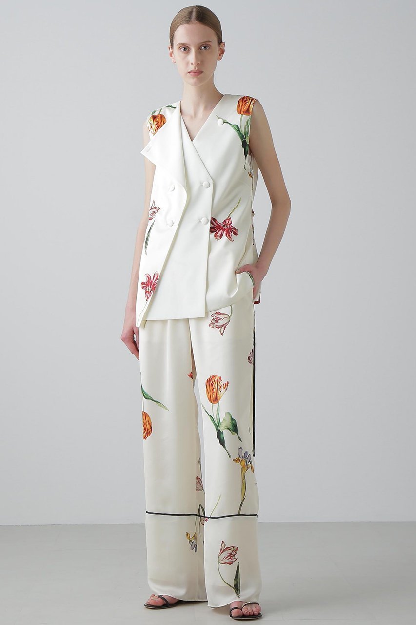 【アドーア/ADORE】のピクトリカルブックプリントパンツ 人気、トレンドファッション・服の通販 founy(ファニー) 　ファッション　Fashion　レディースファッション　Fashion for Women　パンツ　Pants & Trousers　おすすめ　Recommended / Our Picks　サテン　Satin, Glossy Fabric　ジャケット　Jacket, Outerwear　ストレート　Straight, Straight Cut　セットアップ　Set-Up, Coordinated Outfit　プリント　Print, Printed Pattern　再入荷　Restock / Back in Stock　other-2|ID: prp329100004610710 ipo3291000000035374235