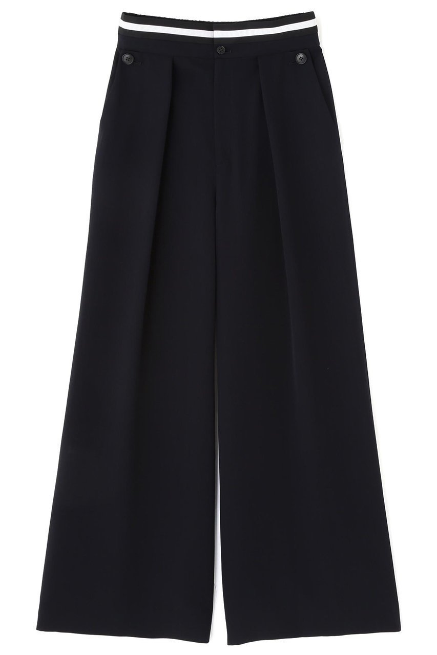 【アドーア/ADORE】のドライタッチツイルパンツ インテリア・キッズ・メンズ・レディースファッション・服の通販 founy(ファニー) 　ファッション　Fashion　レディースファッション　Fashion for Women　パンツ　Pants & Trousers　ツイル　Twist, Twisted Detail　ドレープ　Drape, Draping Fabric　ボーダー　Border, Stripe　ワイド　Wide, Wide Fit　エレガント 上品　Elegant　新作・新入荷　New Arrivals / New In　ネイビー|ID: prp329100004610711 ipo3291000000032989896