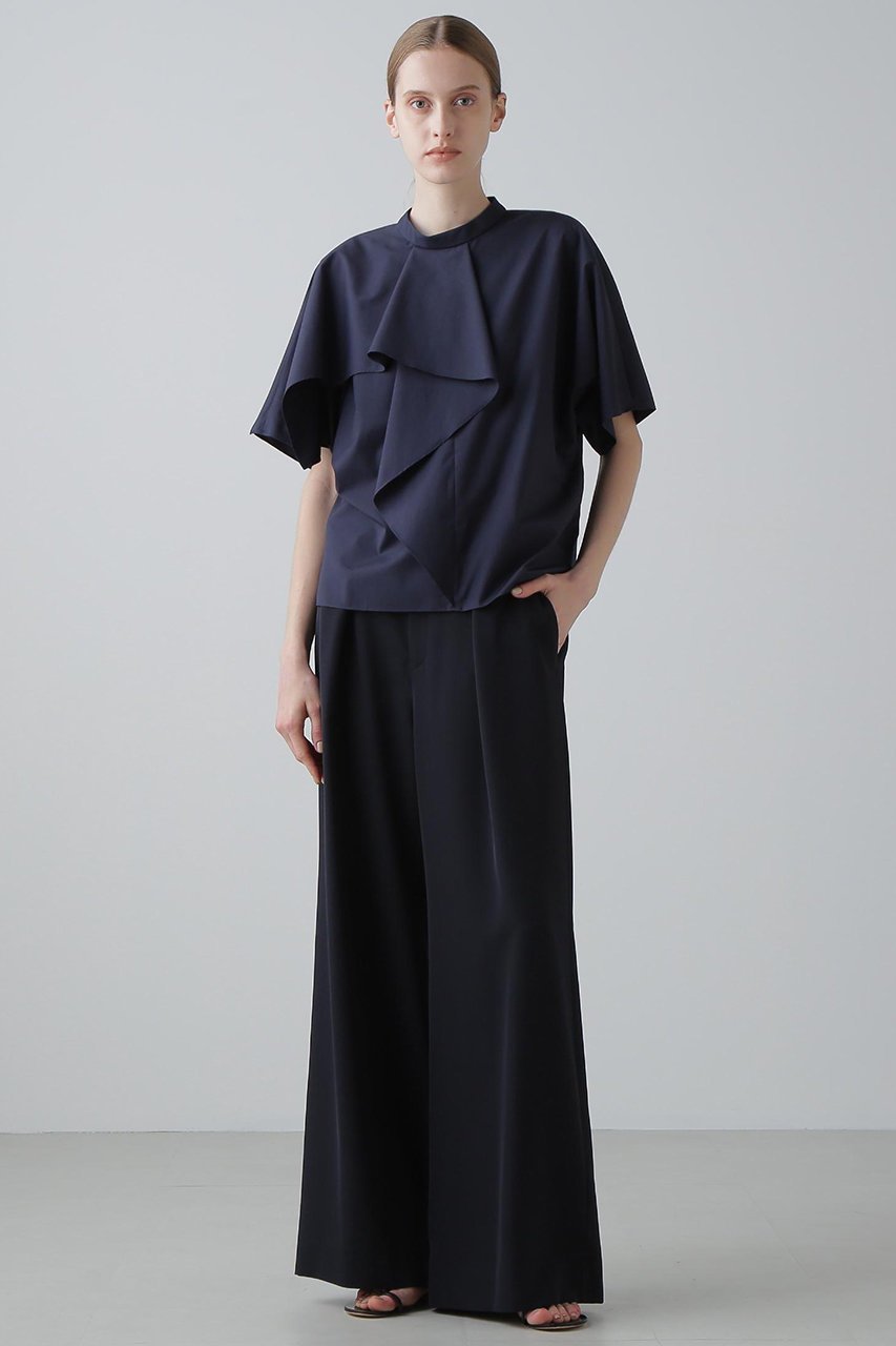 【アドーア/ADORE】のドライタッチツイルパンツ 人気、トレンドファッション・服の通販 founy(ファニー) 　ファッション　Fashion　レディースファッション　Fashion for Women　パンツ　Pants & Trousers　ツイル　Twist, Twisted Detail　ドレープ　Drape, Draping Fabric　ボーダー　Border, Stripe　ワイド　Wide, Wide Fit　エレガント 上品　Elegant　新作・新入荷　New Arrivals / New In　other-3|ID: prp329100004610711 ipo3291000000032989898