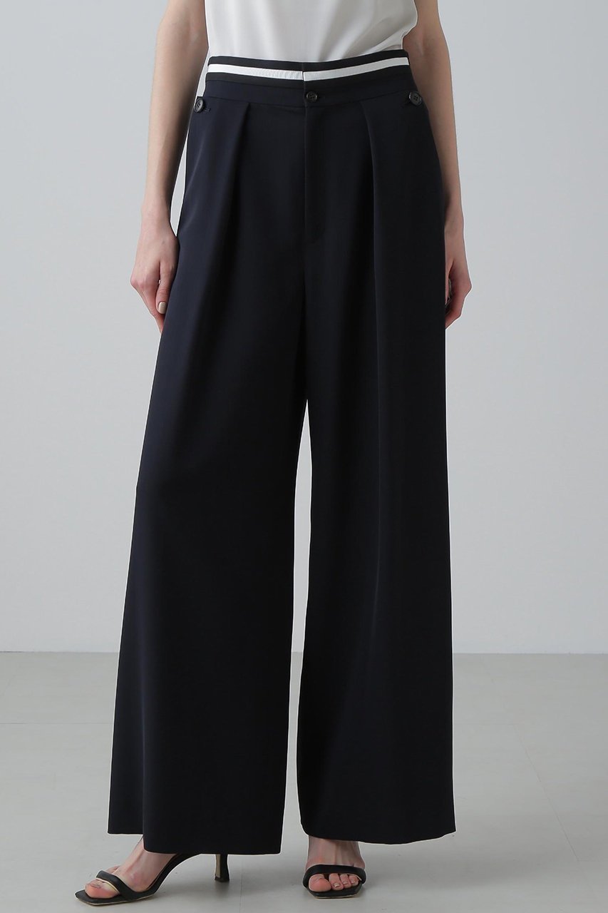 【アドーア/ADORE】のドライタッチツイルパンツ 人気、トレンドファッション・服の通販 founy(ファニー) 　ファッション　Fashion　レディースファッション　Fashion for Women　パンツ　Pants & Trousers　ツイル　Twist, Twisted Detail　ドレープ　Drape, Draping Fabric　ボーダー　Border, Stripe　ワイド　Wide, Wide Fit　エレガント 上品　Elegant　新作・新入荷　New Arrivals / New In　other-4|ID: prp329100004610711 ipo3291000000032989899