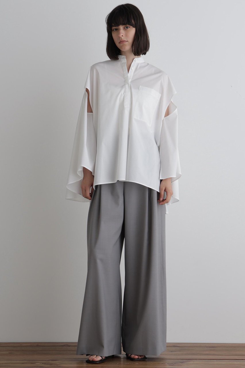 【ル フィル/LE PHIL】のドライウールサイドベンツパンツ 人気、トレンドファッション・服の通販 founy(ファニー) 　ファッション　Fashion　レディースファッション　Fashion for Women　パンツ　Pants & Trousers　おすすめ　Recommended / Our Picks　ギャザー　Gathered, Ruffled　スリット　Slit, Slit Detail　セットアップ　Set-Up, Coordinated Outfit　ドレープ　Drape, Draping Fabric　ミックス　Mix, Mixed Style　ロング　Long, Long-Length　ワイド　Wide, Wide Fit　夏　Summer　other-2|ID: prp329100004610716 ipo3291000000036424995