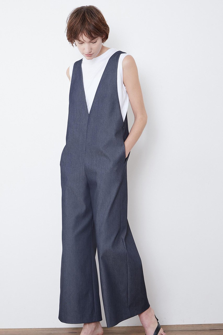 【ル フィル/LE PHIL】の《LE PHIL》ポリエステルデニムサロペット 人気、トレンドファッション・服の通販 founy(ファニー) 　ファッション　Fashion　レディースファッション　Fashion for Women　パンツ　Pants & Trousers　インナー　Innerwear　スタンダード　Standard, Basic　デニム　Denim, Jeans Material　ワイド　Wide, Wide Fit　other-3|ID: prp329100004610730 ipo3291000000032990068