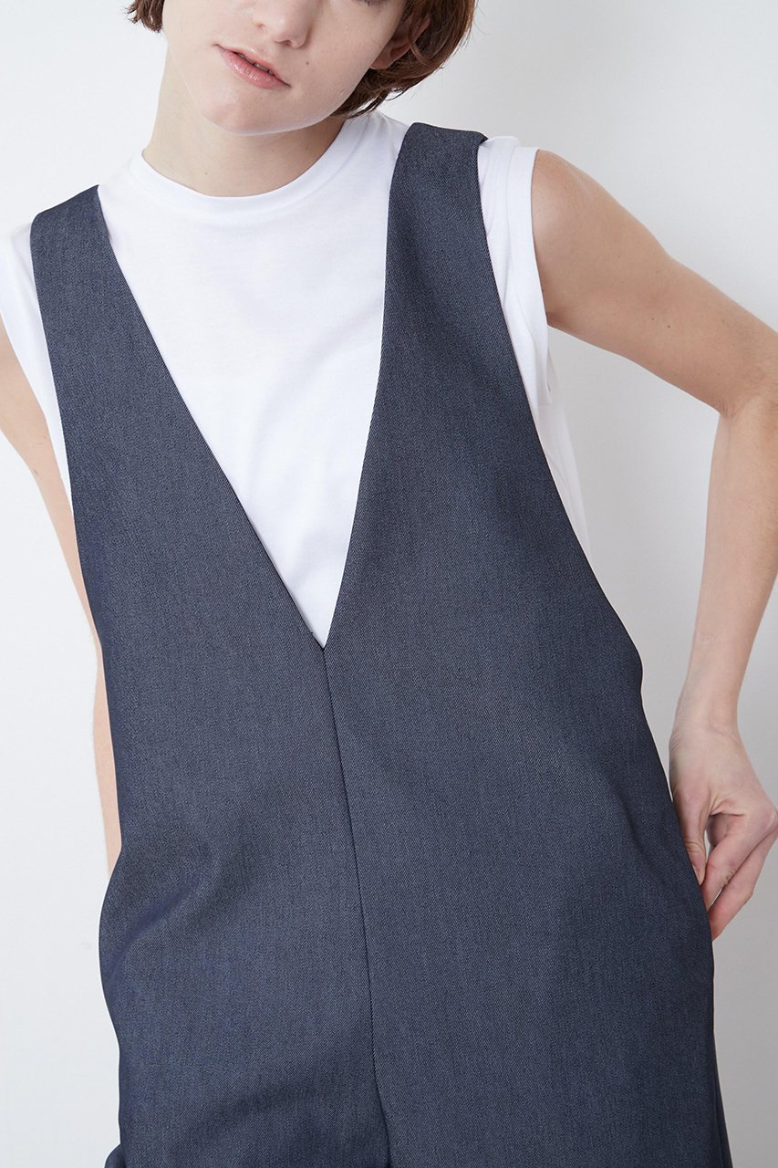 【ル フィル/LE PHIL】の《LE PHIL》ポリエステルデニムサロペット 人気、トレンドファッション・服の通販 founy(ファニー) 　ファッション　Fashion　レディースファッション　Fashion for Women　パンツ　Pants & Trousers　インナー　Innerwear　スタンダード　Standard, Basic　デニム　Denim, Jeans Material　ワイド　Wide, Wide Fit　other-6|ID: prp329100004610730 ipo3291000000032990071