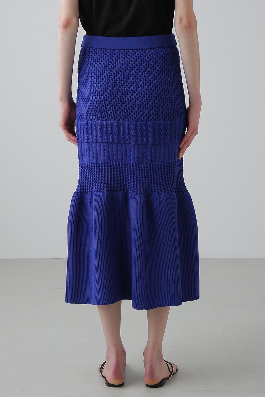 【アドーア/ADORE】のパターンニットスカート 人気、トレンドファッション・服の通販 founy(ファニー) 　ファッション　Fashion　レディースファッション　Fashion for Women　スカート　Skirts　ロングスカート　Long Skirts / Maxi & Midi Skirts　アイレット　Eyelet Lace　シンプル　Simple, Minimal　フレア　Flare, Flared　ロング　Long, Long-Length　新作・新入荷　New Arrivals / New In　軽量　Lightweight, Ultra Light　other-5|ID: prp329100004610736 ipo3291000000032990121